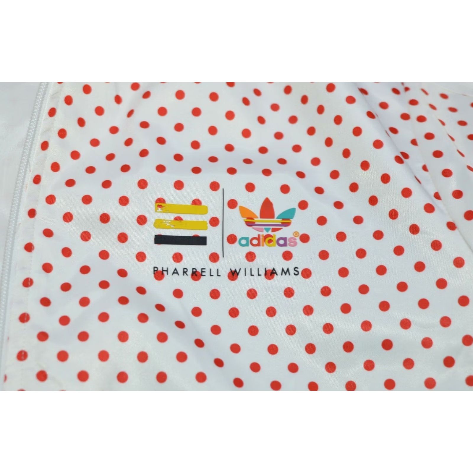 Adidas adidas Men’s Pharrell Williams White Red Polka Dot Track Top Jacket M Size Windbreaker Shirt Body Adult Mens Size US M / EU 48-50 / 2 - 5 Thumbnail
