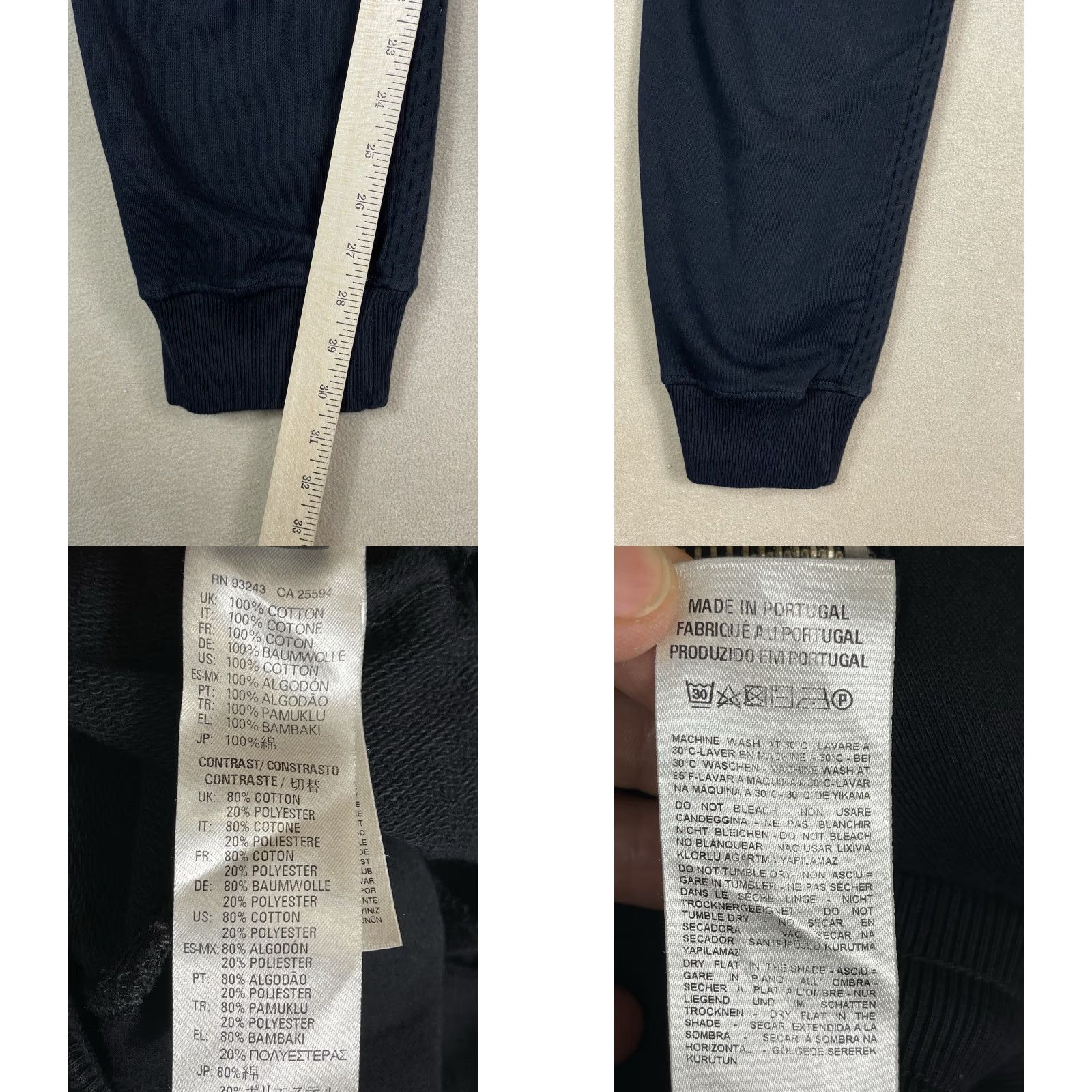 Diesel Diesel Pants Mens XXL Black Tapered High Rise Zip Pockets Athletic Jogger Pant Size US 39 - 8 Thumbnail