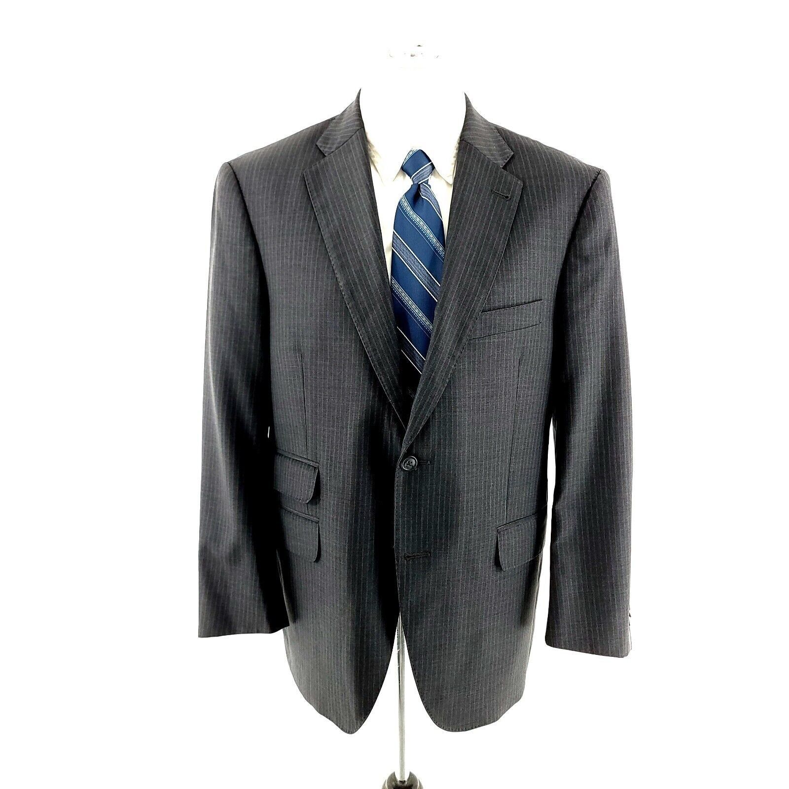 Peter Millar DAMAGED Peter Millar Wool 2 Button Suit Jacket 40S Gray W/ B Size 40S - 3 Thumbnail