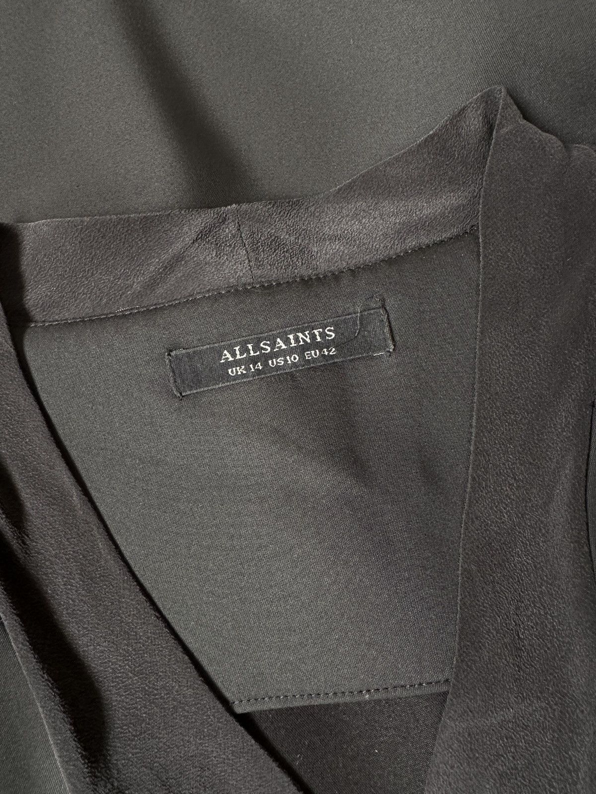 Allsaints ALLSAINTS Codia Avantgarde Silk Dress Size L / US 10 / IT 46 - 8 Thumbnail