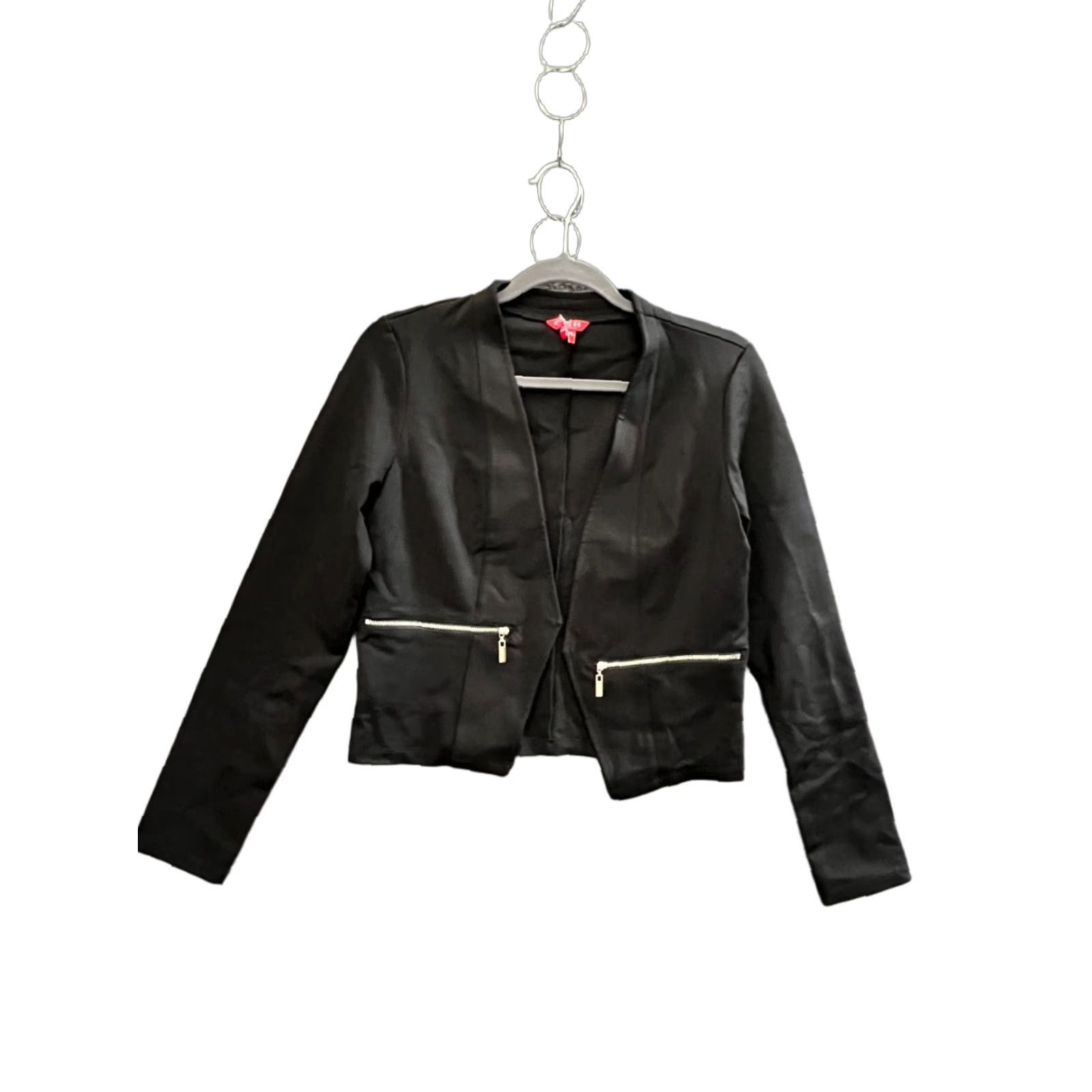Guess GUESS Blazer Women's Black Open Front Cropped Length S Blazer Shirt Size S / US 4 / IT 40 - 1 Thumbnail