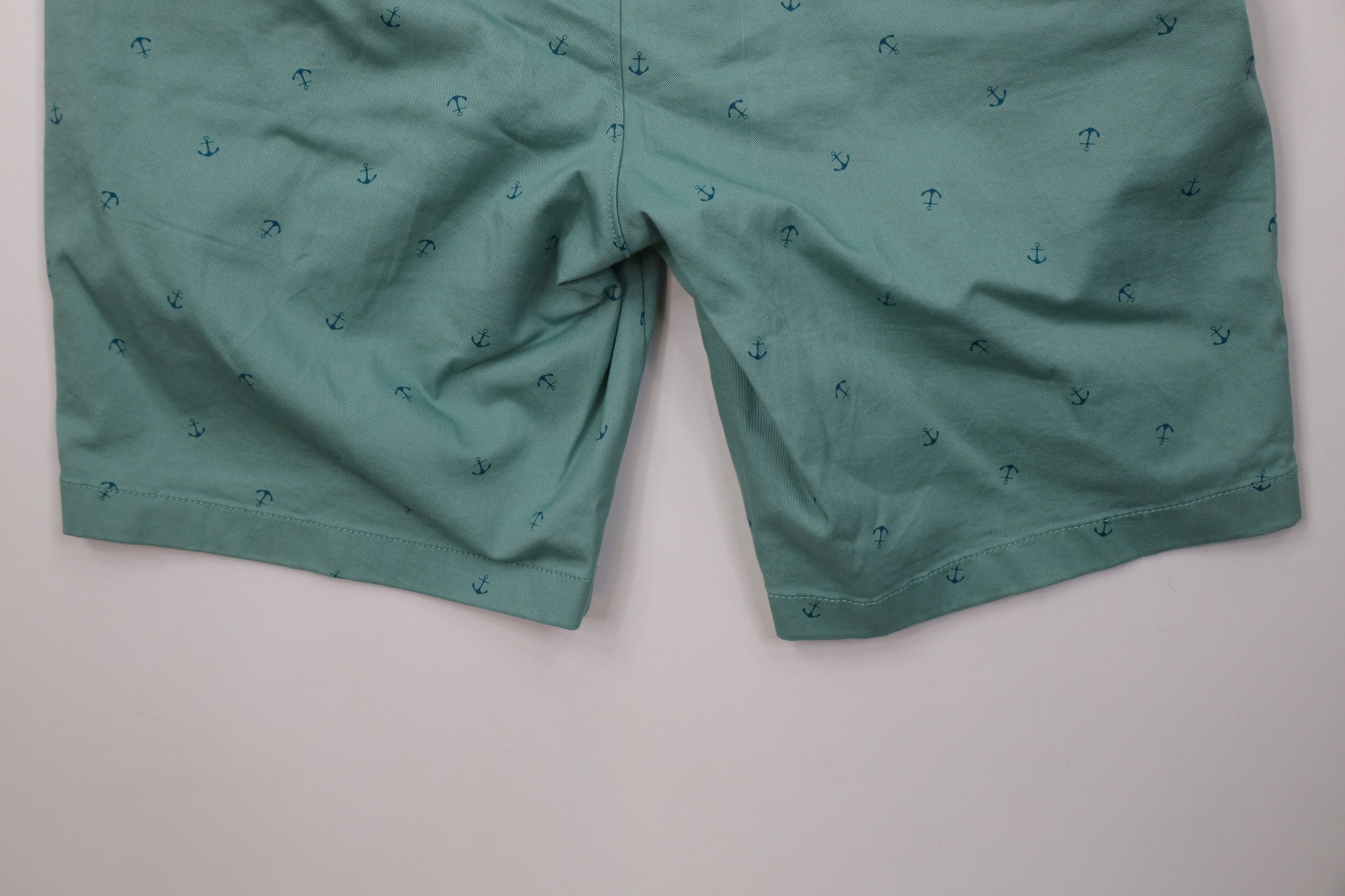 J.Crew J Crew Nautical Boat Anchor All Over Print Chino Shorts Teal Size US 33 - 12 Thumbnail