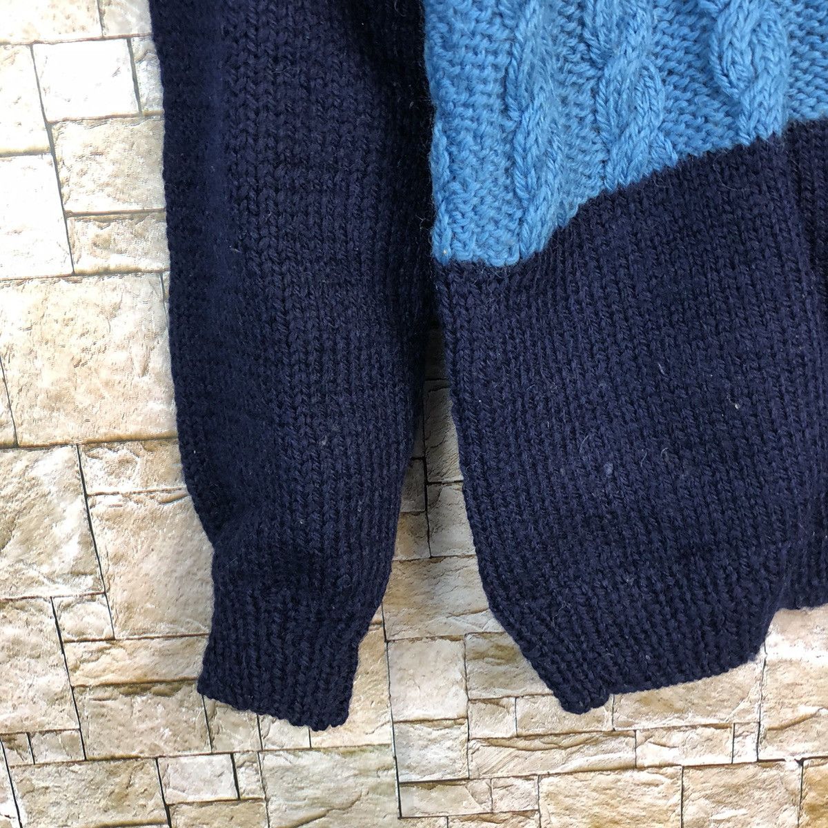 Homespun Knitwear × Japanese Brand Jomo Blue Knitwear #A392 Size US M / EU 48-50 / 2 - 8 Thumbnail