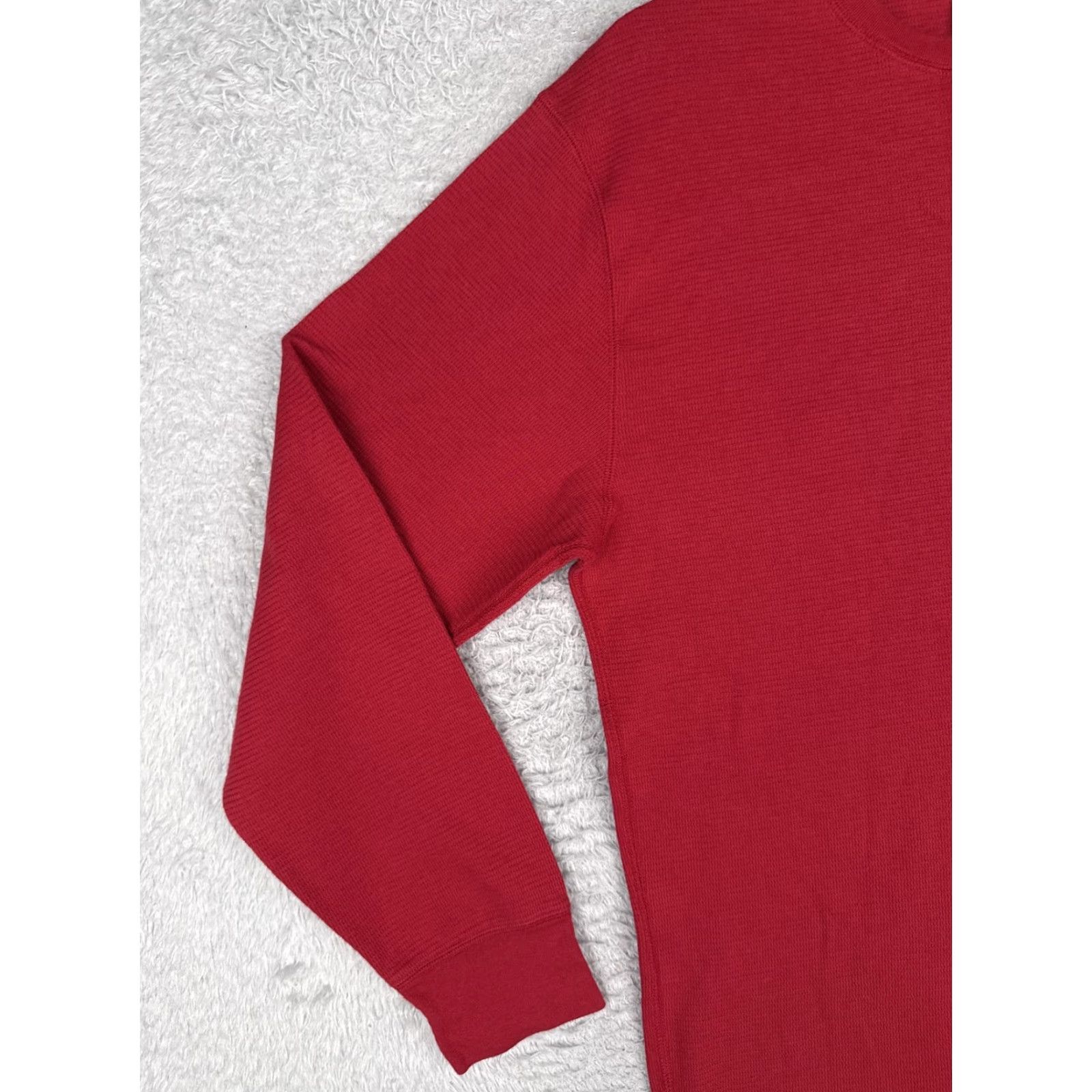 Polo Ralph Lauren Polo Ralph Lauren Shirt Mens Large Red Long Sleeve Thermal Waffle Knit Sleepwear Size US L / EU 52-54 / 3 - 3 Thumbnail