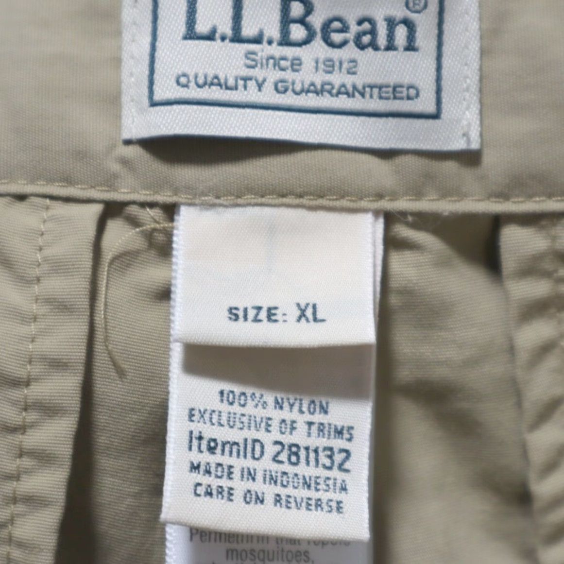 Vintage LL Bean Convert Nylon Shell Hiking Pants Tan Men's XL Size US 36 / EU 52 - 5 Thumbnail