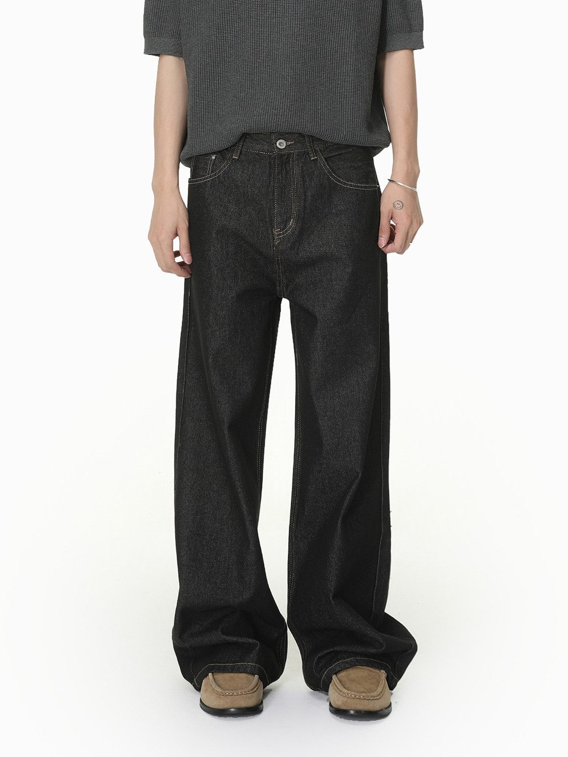 Japanese Brand Men's American Cleanfit Retro Straight Wide-Leg Jeans Size US 32 / EU 48 - 1 Thumbnail