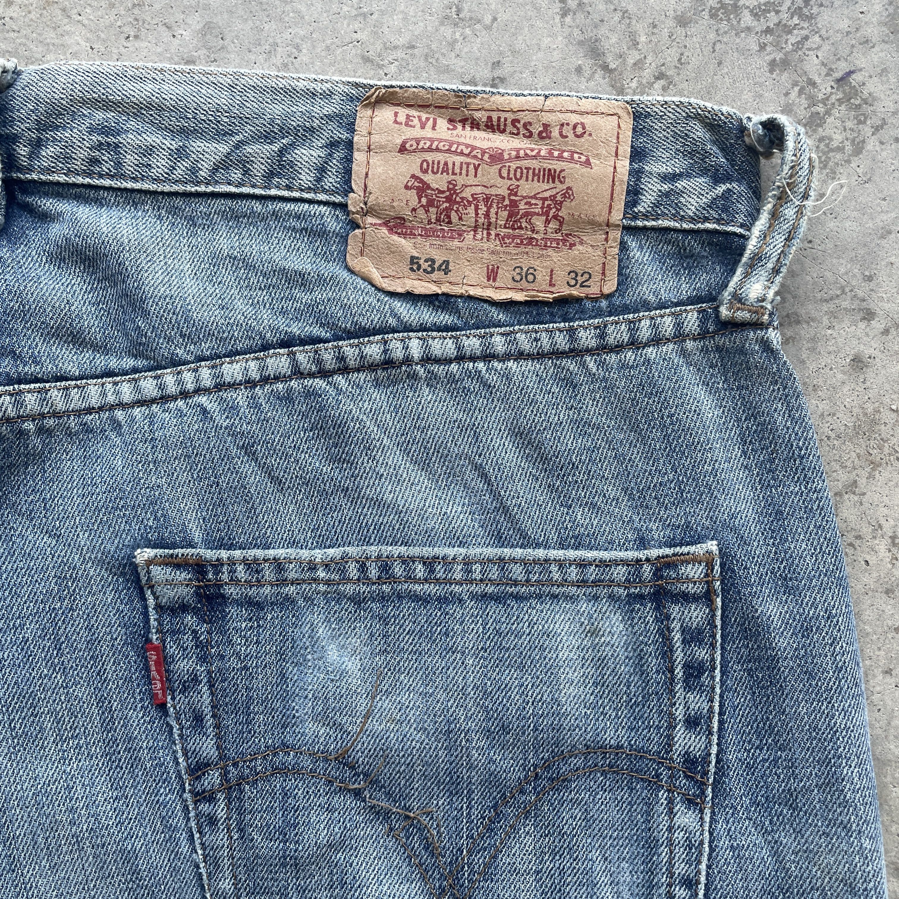Levi's W36 Vintage Levi’s 534 Faded Relaxed Distressed Jeans Pants Size US 36 / EU 52 - 8 Thumbnail