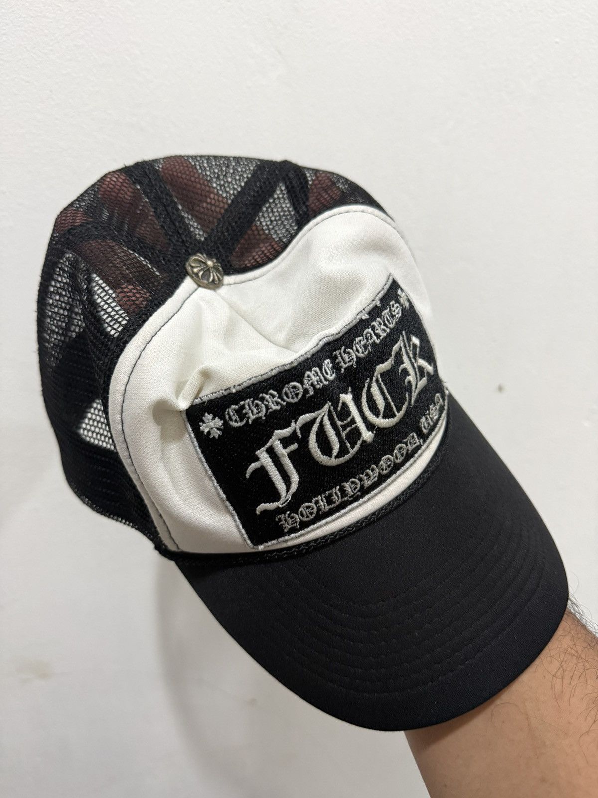 Chrome Hearts Vintage Chrome Hearts Distress Trucker Hat Size ONE SIZE - 3 Thumbnail