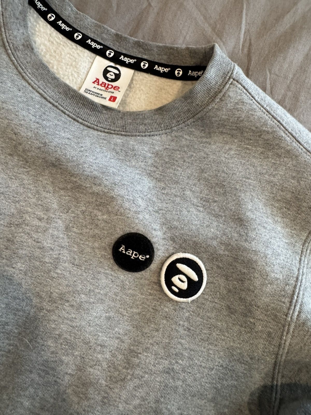 Aape Bape Velcro logo Crewneck Size US L / EU 52-54 / 3 - 2 Thumbnail