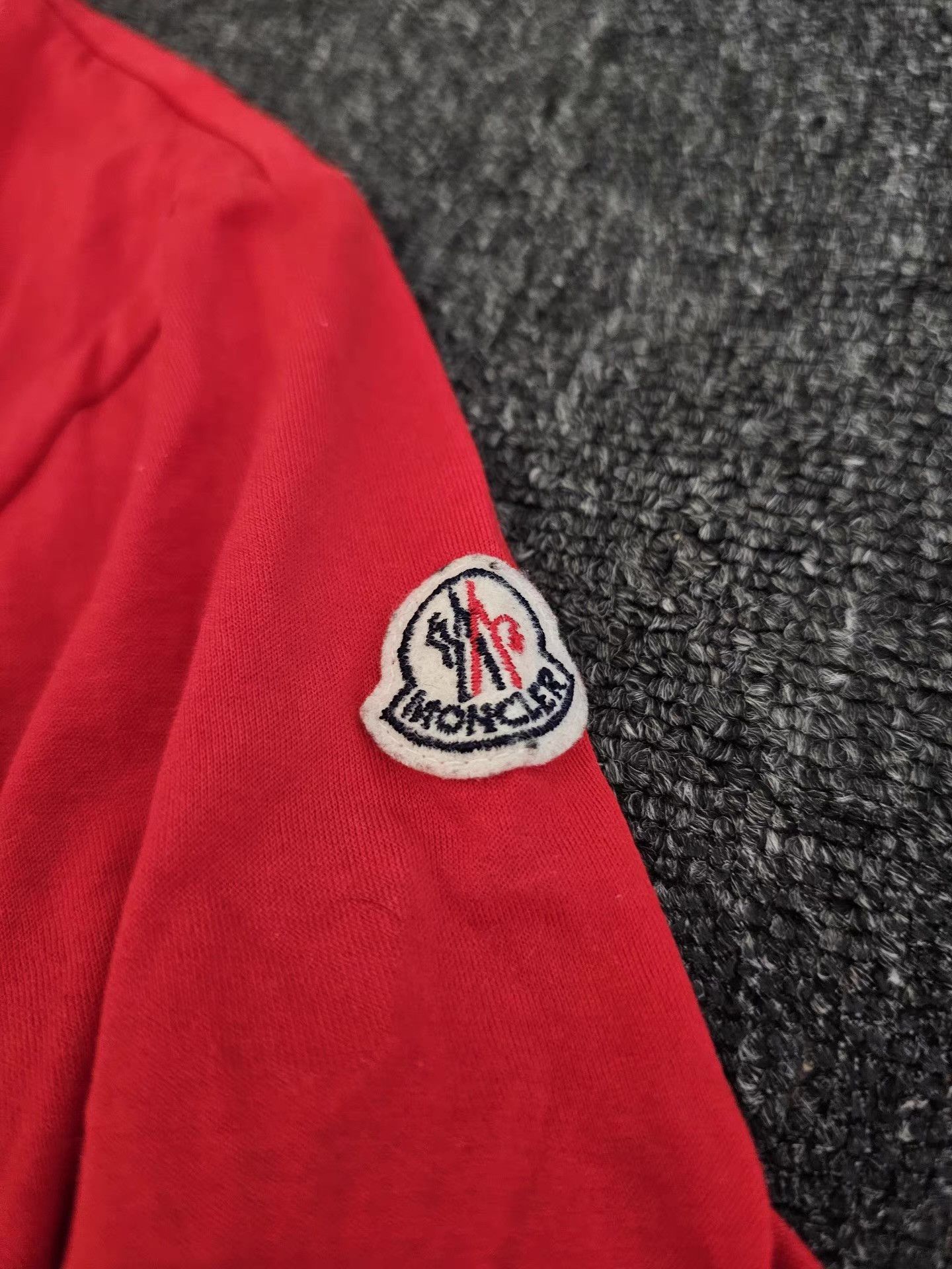 Moncler Moncler Men's Red Short Sleeve T-shirt, Size US L / EU 52-54 / 3 - 3 Thumbnail