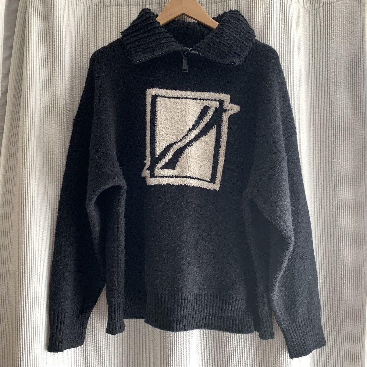 WE11DONE We11done square logo Pile knit jumper sweater Size US L / EU 52-54 / 3 - 3 Thumbnail