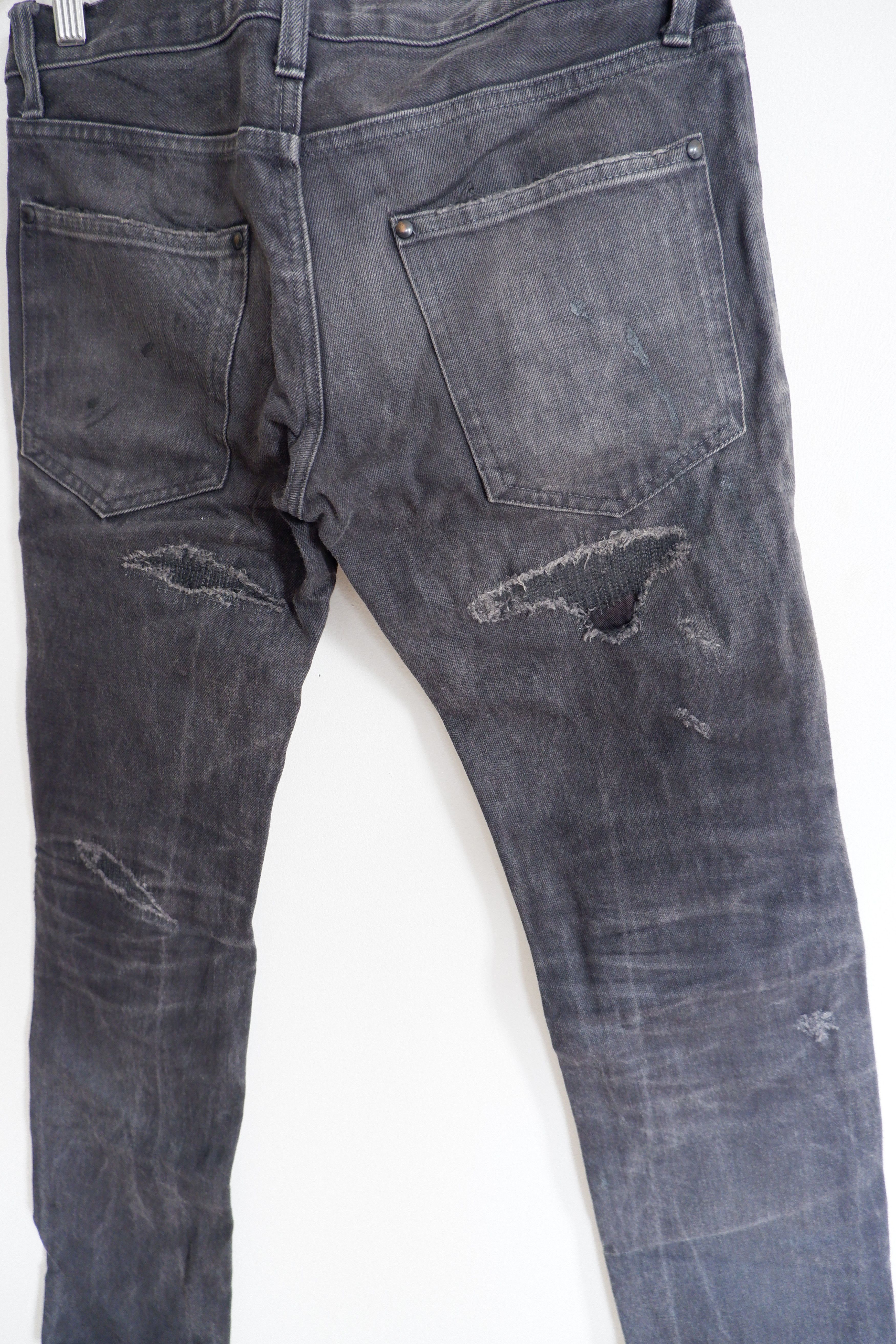 If Six Was Nine Le Grand Bleu Style - Pledge Distressed Denim Slim Fit Size US 32 / EU 48 - 4 Thumbnail