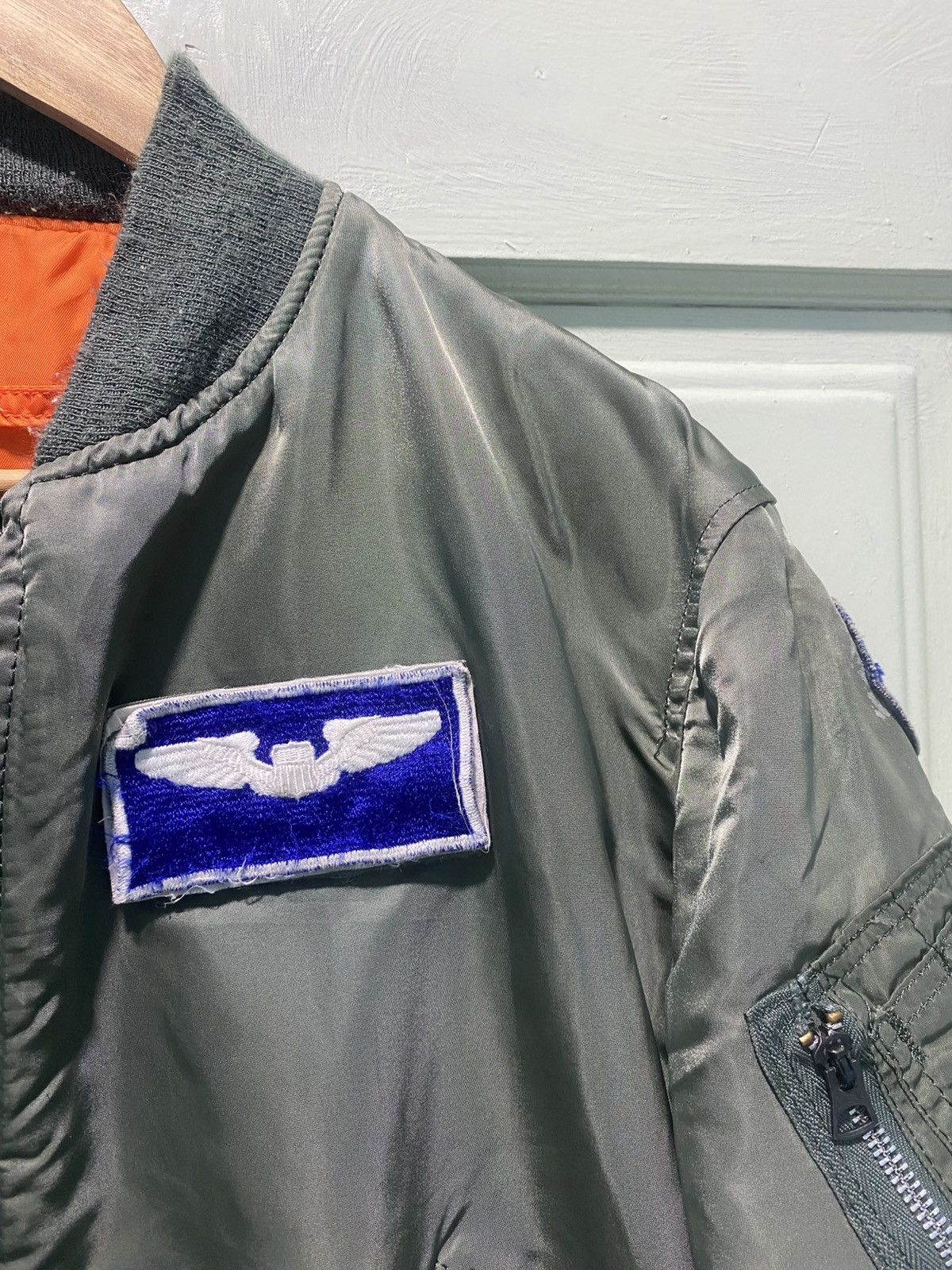Alpha Industries Vintage 80s Alpha industries Ma-1 Bomber Jacket Olive Green Size US M / EU 48-50 / 2 - 6 Thumbnail