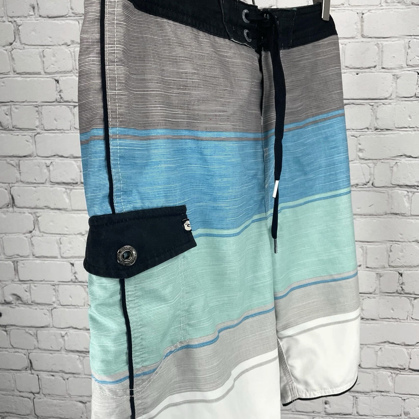Rip Curl Rip Curl Board Shorts Men 32 Multicolor Striped Beach Swim Trunks Drawstring Pockets Mens Size US 36 / EU 52 - 5 Thumbnail