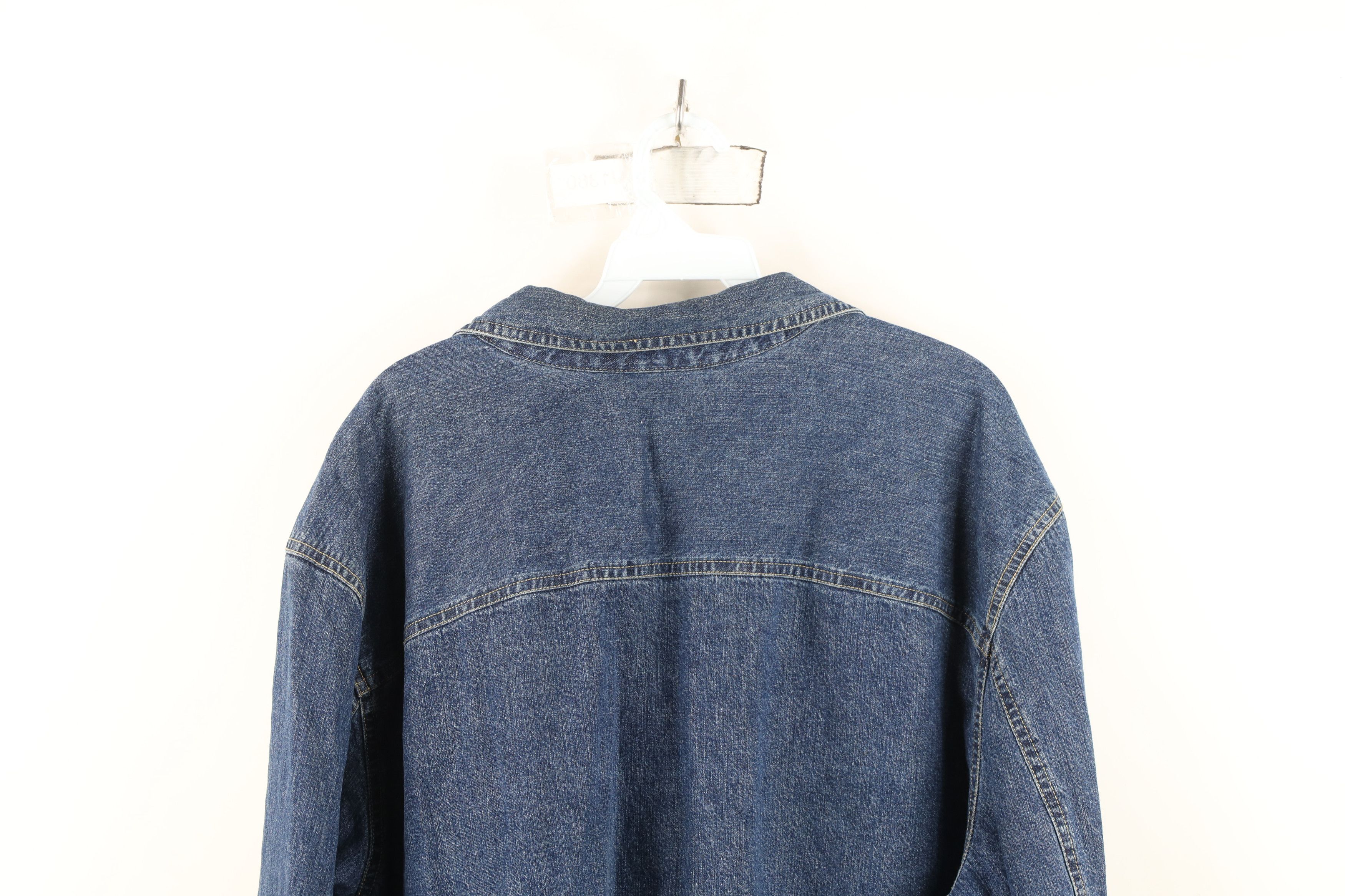 Eddie Bauer Vintage Y2K Eddie Bauer Lined Denim Shirt Jacket Jac Shirt Size US XL / EU 56 / 4 - 13 Thumbnail
