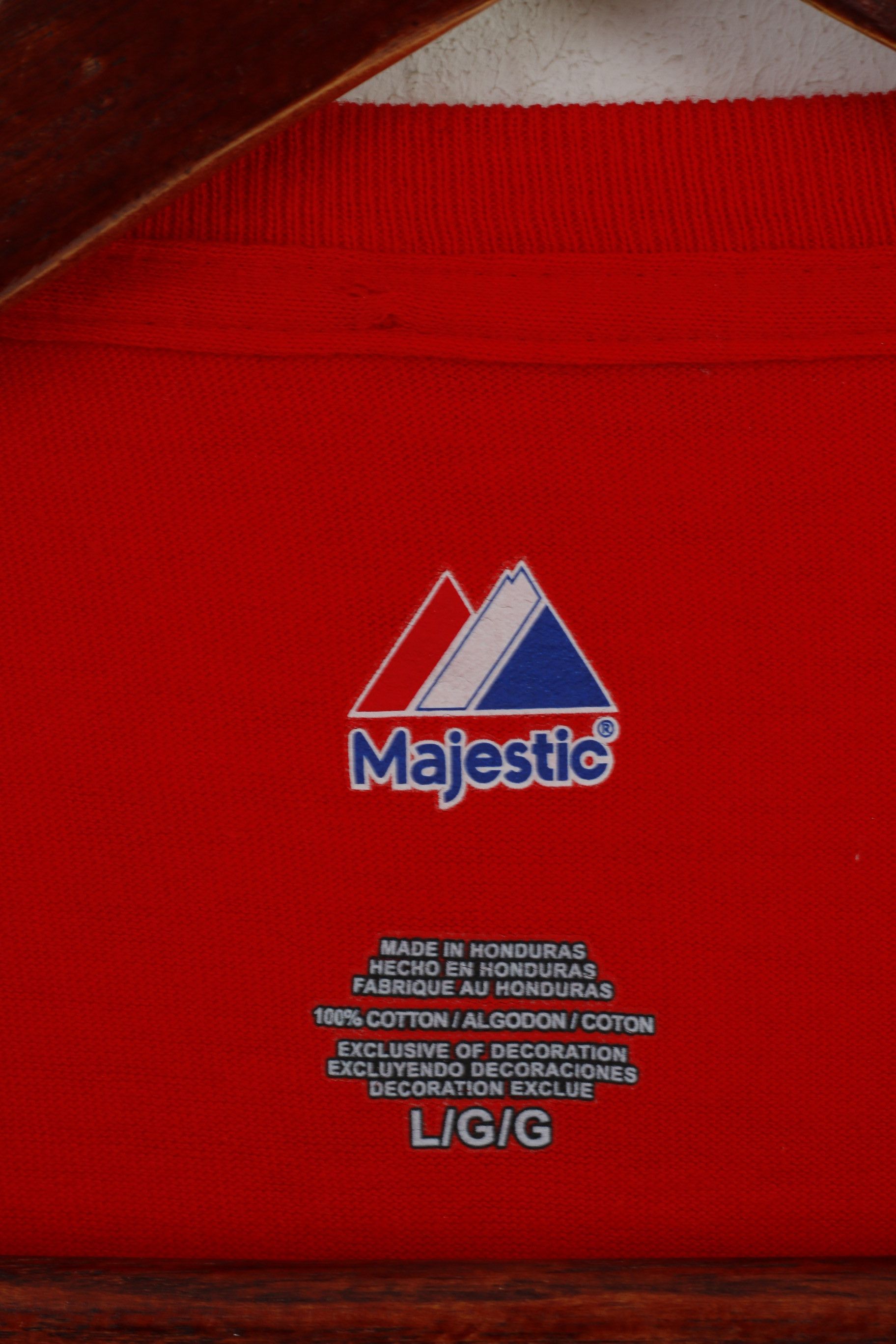Majestic Majestic Men L Shirt Red Cotton Phillies 2301 Size US L / EU 52-54 / 3 - 3 Thumbnail