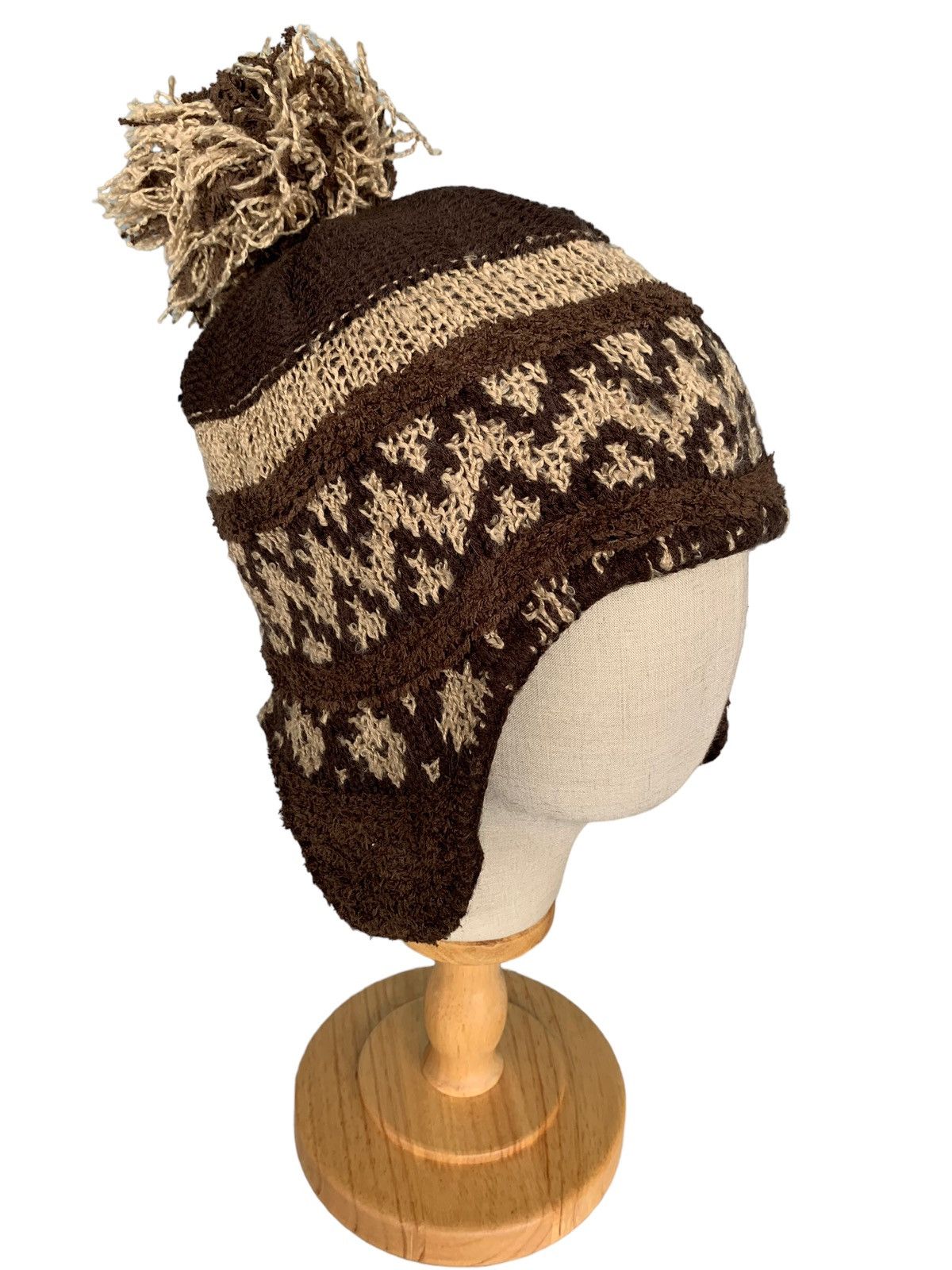 14th Addiction × Japanese Brand HIPPIES STYLE Grace Hats Earflap Knitted Beanie Hats Size ONE SIZE - 1 Thumbnail
