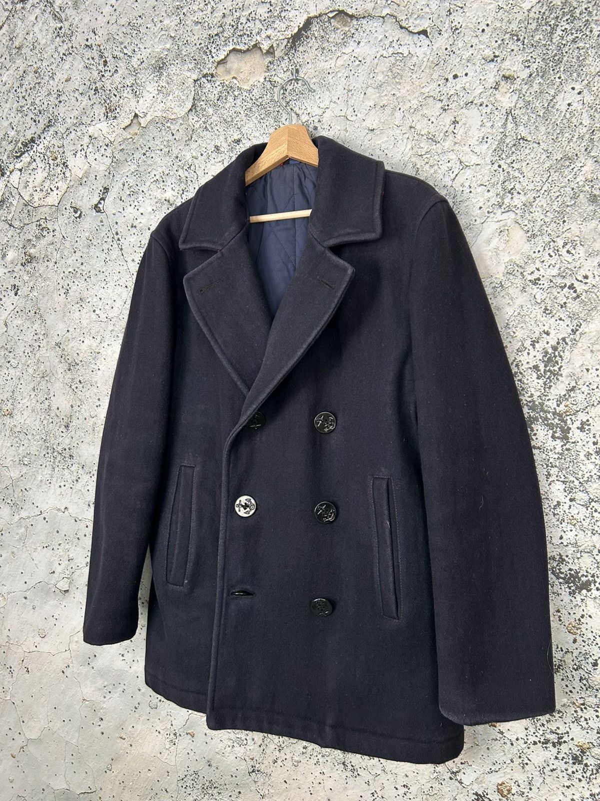 Vintage Vintage Avant Garde Navy Coat Military Archive 90s Size US M / EU 48-50 / 2 - 2 Thumbnail