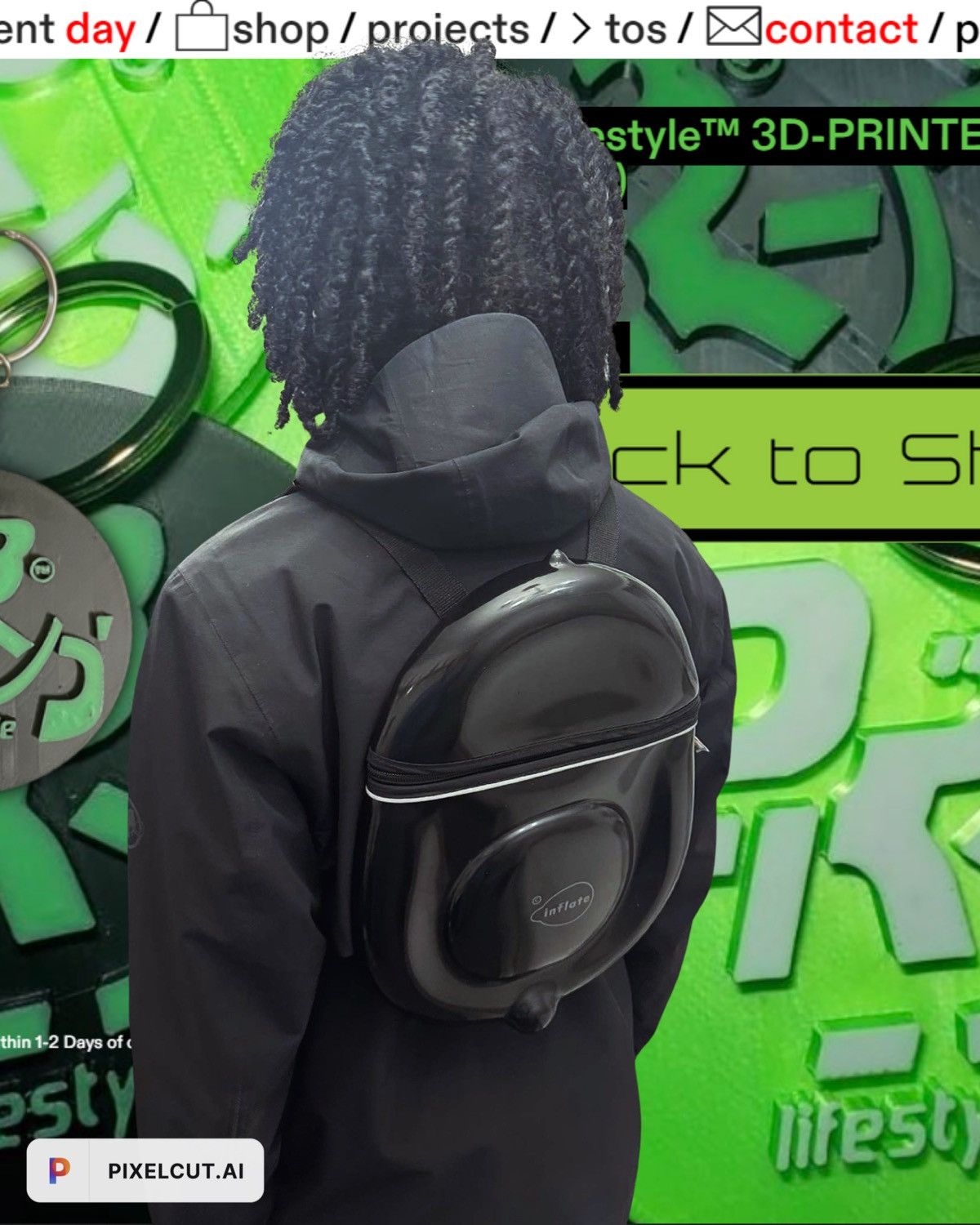 Craig Morrison LARGE INFLATE RUCKSACK - BLACK SHINE | Grailed