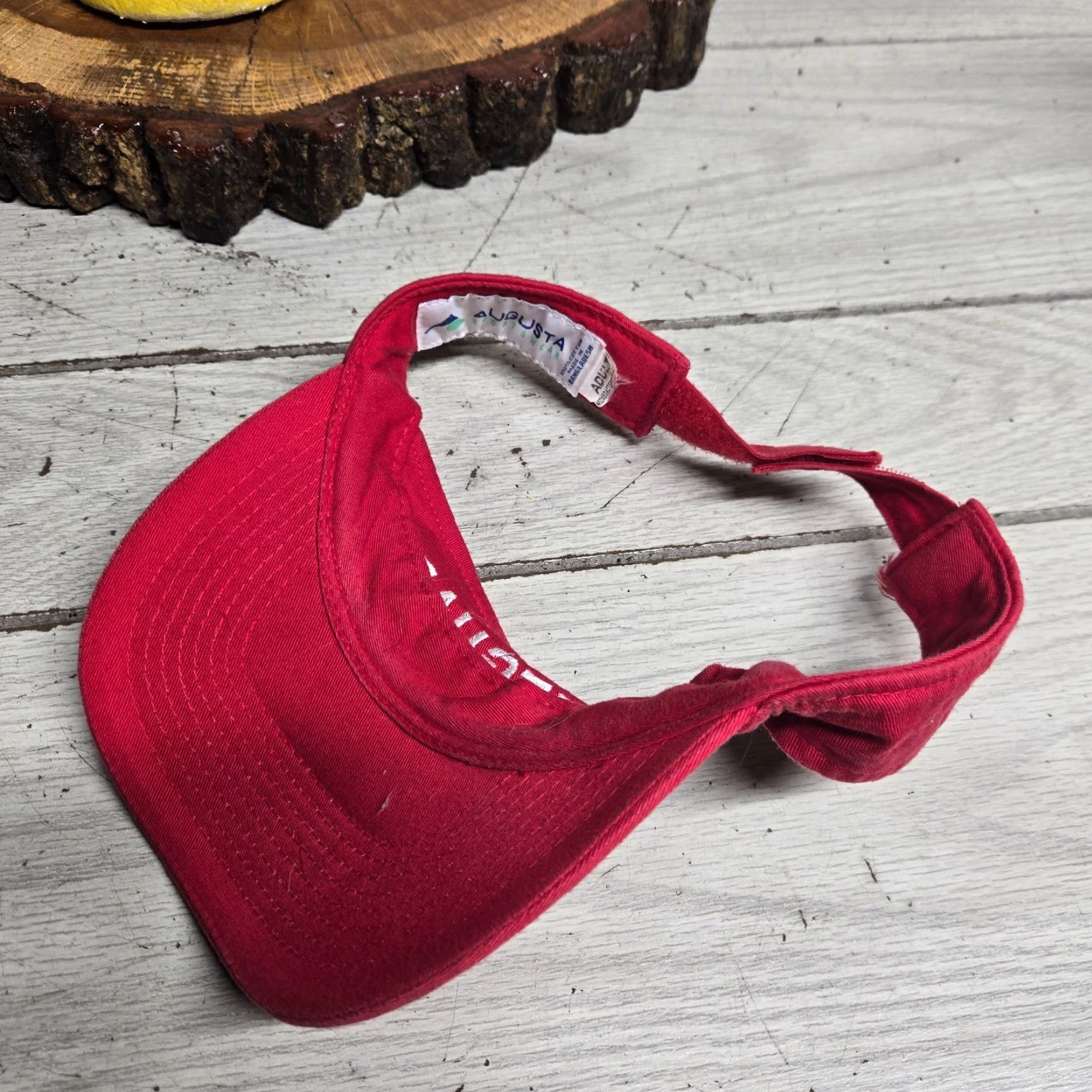 Vintage Lifeguard Hat Visor Cap Adjustable Adult Men Red Beach Summer Canvas Cotton Visor Hat Size ONE SIZE - 4 Thumbnail