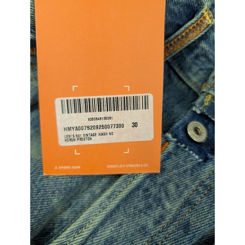Heron Preston o1rshd1 Levi's 501 Vintage Wash Denim Jeans in Blue Size US 30 / EU 46 - 22 Thumbnail