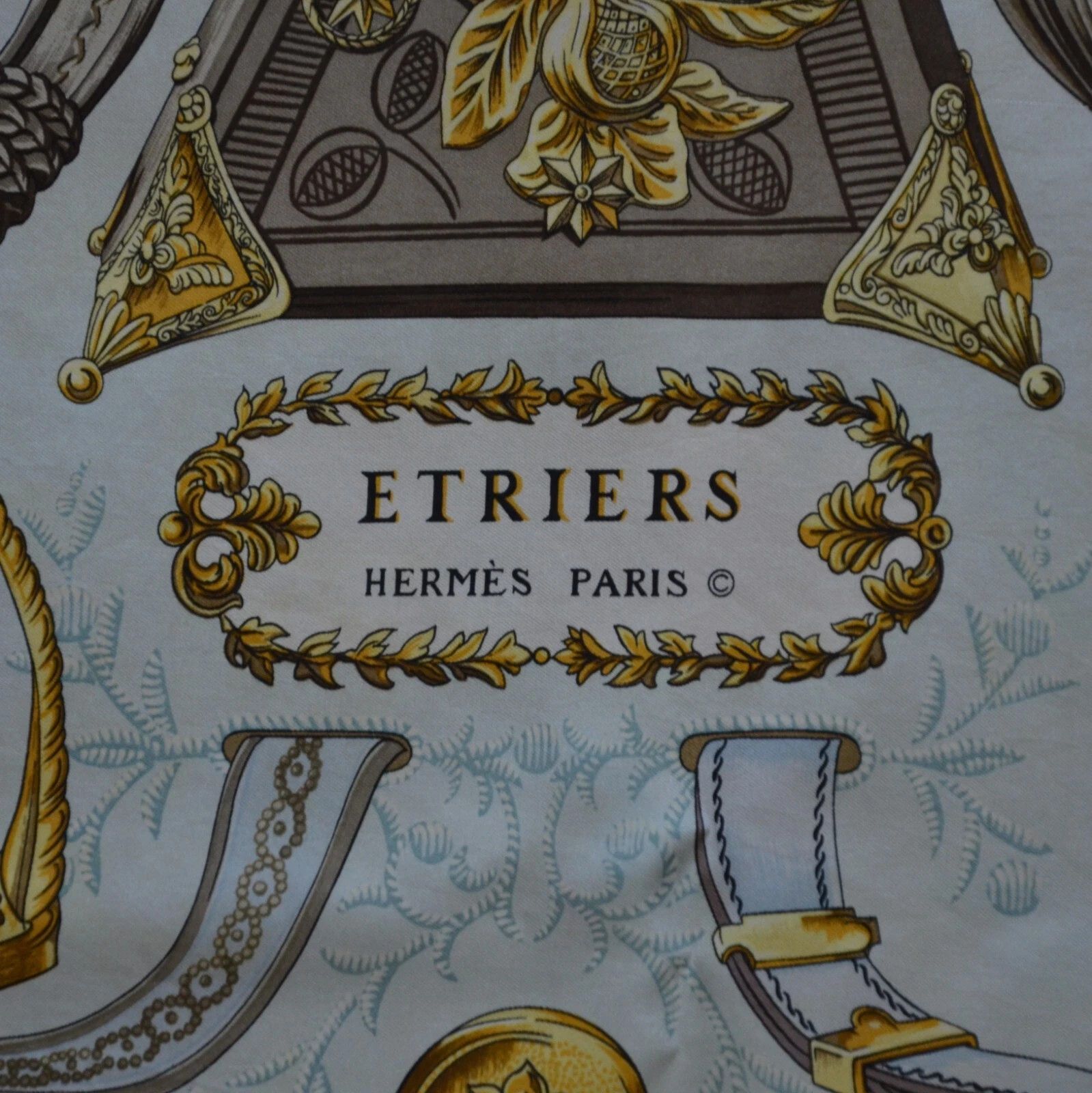 Hermes Hermes Paris Etriers Françoise De La Perriere Vintage Silk Size ONE SIZE - 2 Thumbnail