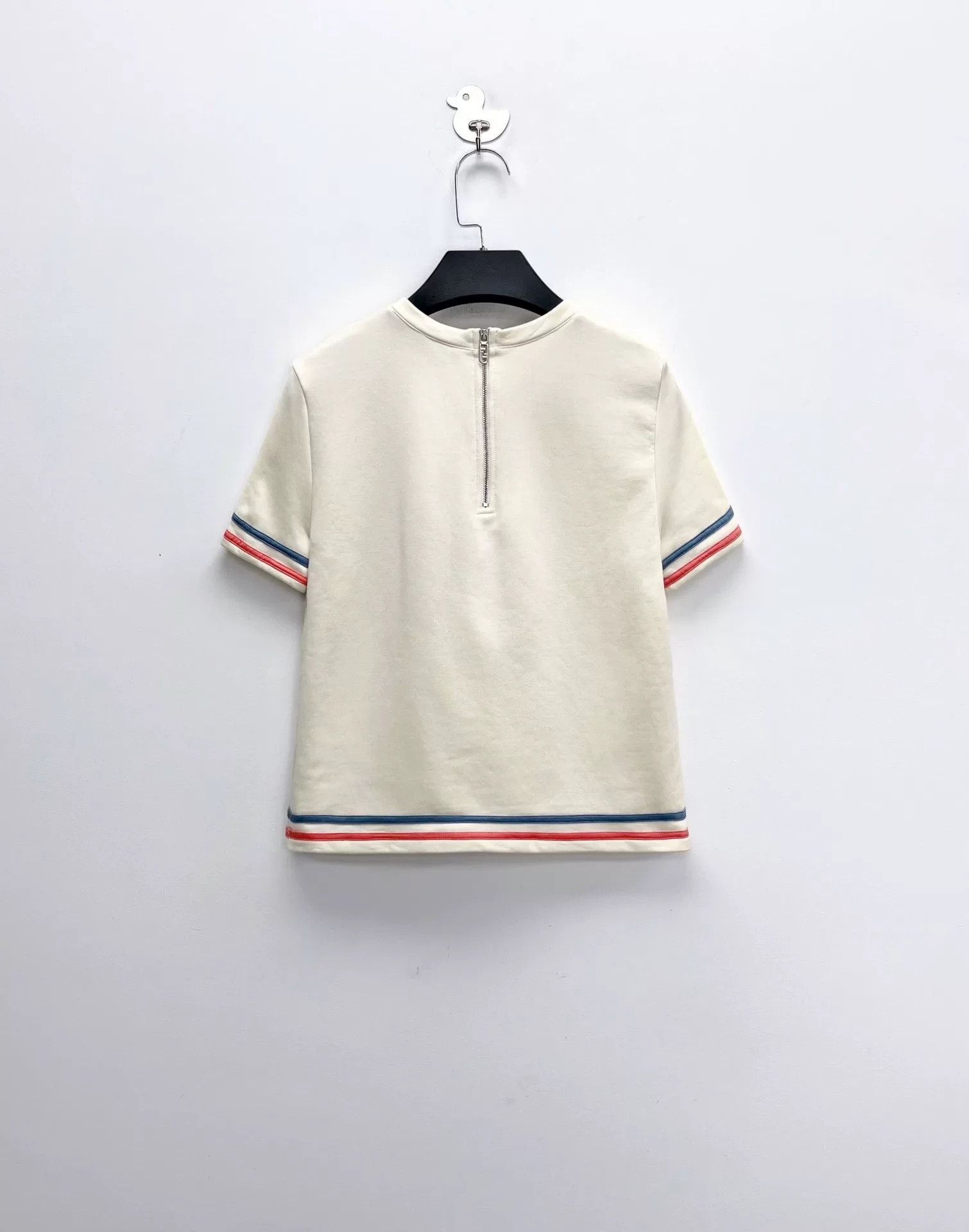 Fendi Fendi Constellation White Striped Logo Zip Tee Size US M / EU 48-50 / 2 - 2 Thumbnail