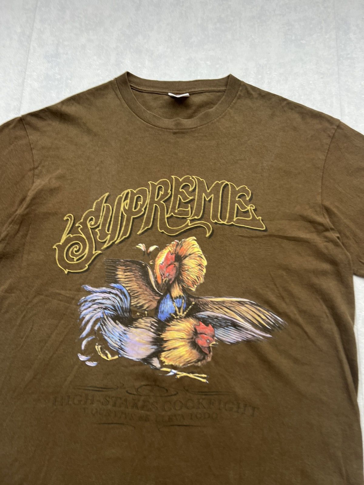 Supreme SUPREME COCK FIGHT BIG LOGO RARE TEE Size US L / EU 52-54 / 3 - 3 Thumbnail