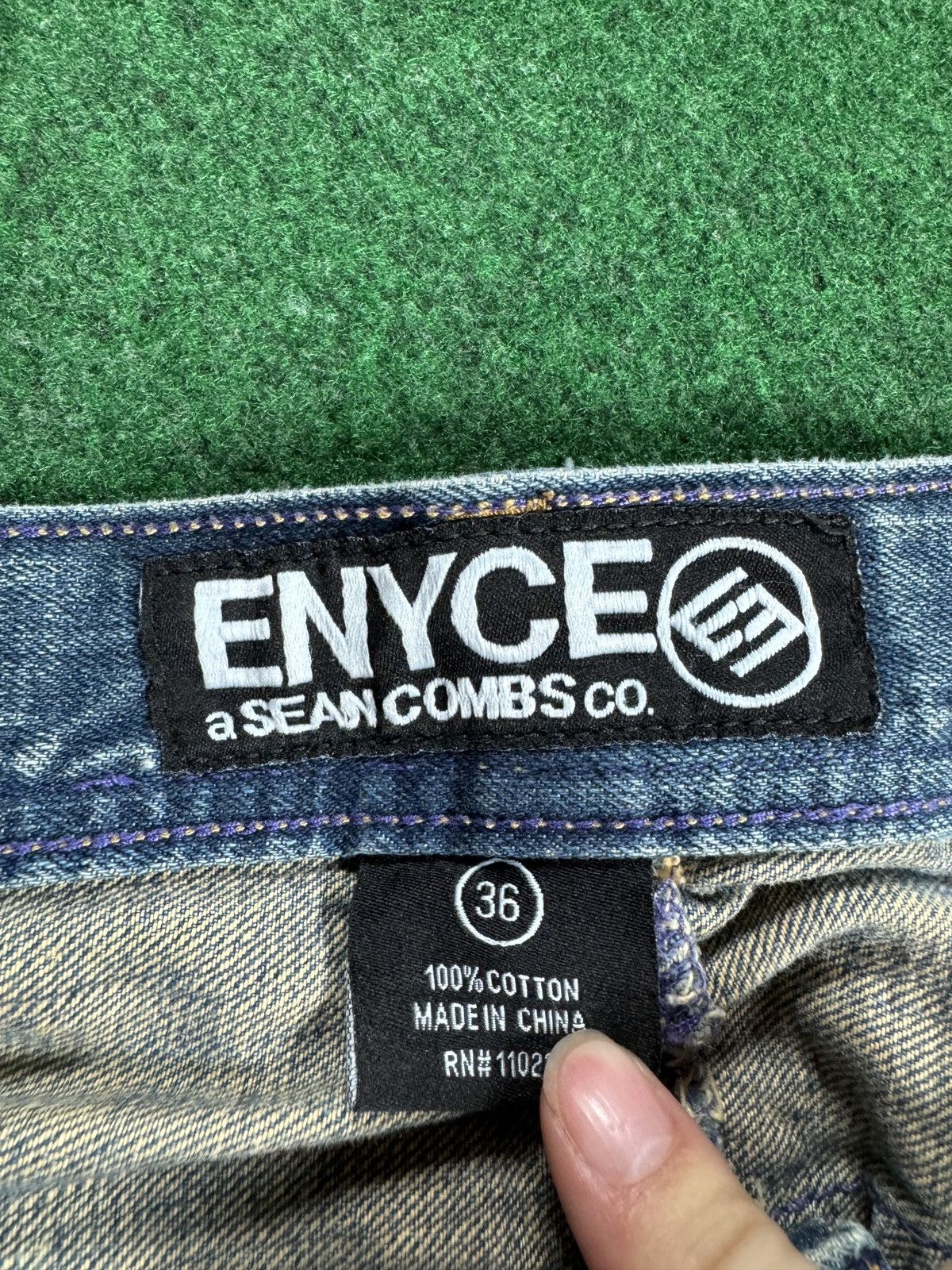 Enyce × Vintage Y2K Eynce Studded Emo Grunge Baggy Wide Leg 36x34 Jeans Size US 36 / EU 52 - 3 Thumbnail
