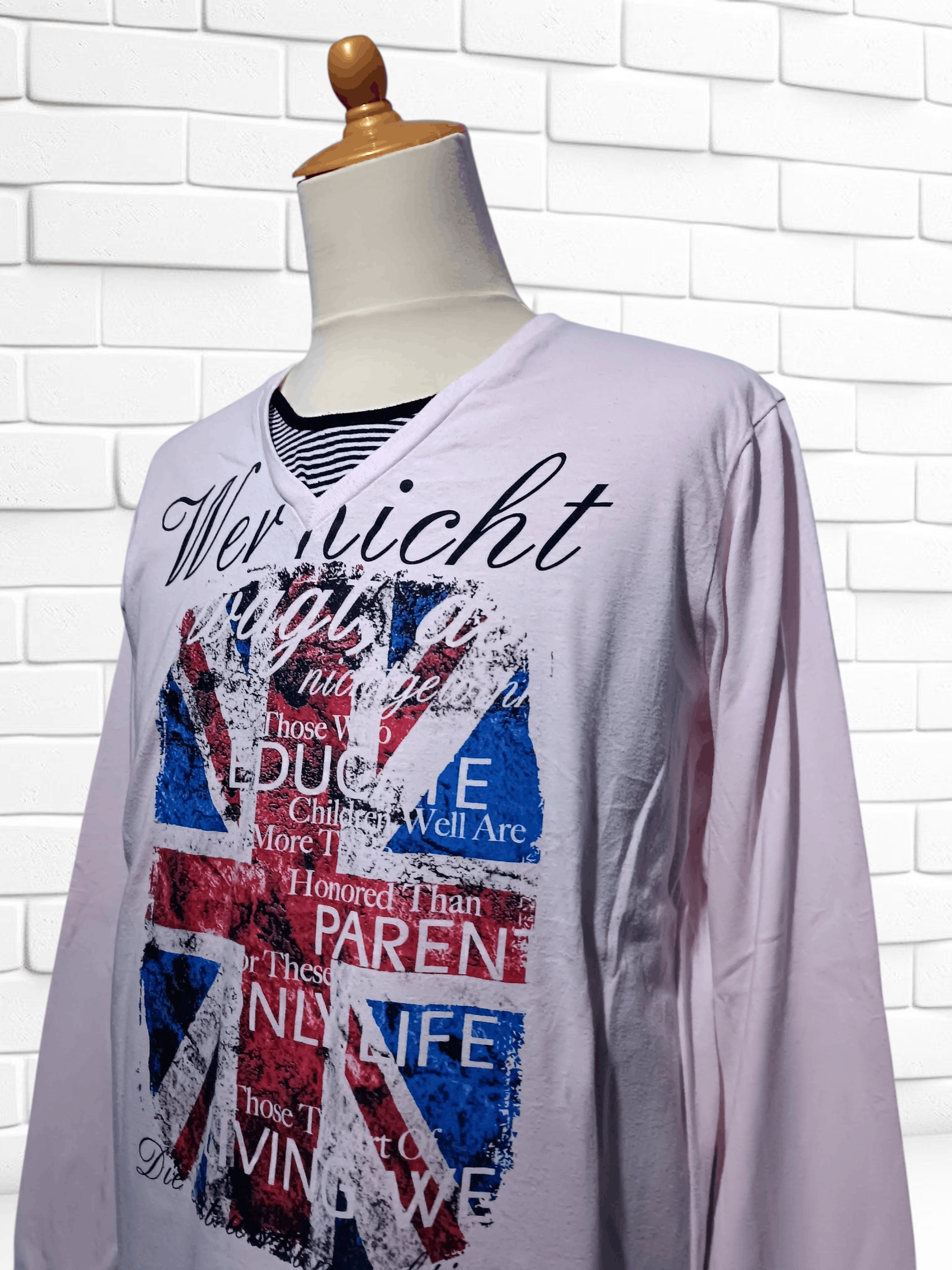Japanese Brand Y2K Grunge Poem Seditionaries Double Layer LGB Long Sleeve Size US M / EU 48-50 / 2 - 3 Thumbnail