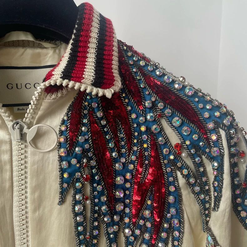 Gucci Gucci Gucci Embroidered Peacock Feather Jacket-2507 Size US M / EU 48-50 / 2 - 6 Thumbnail