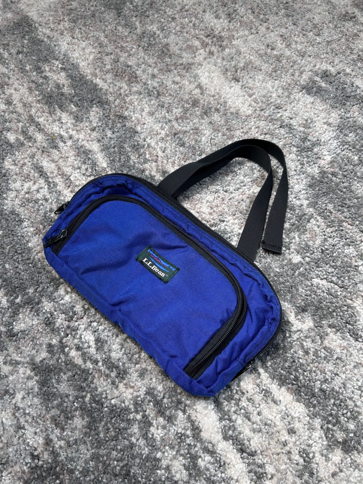 L L Bean Ll Bean Fanny Pack Bag Blue Crossbody Belt Waist Adjustable in Brown, Men's