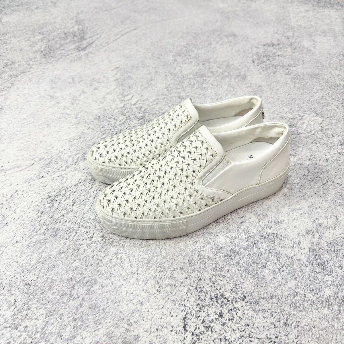 Moncler Moncler White Leather Slip Ons EU37 UK4.5 US7.5 Size US 7.5 / IT 37.5 - 1 Thumbnail