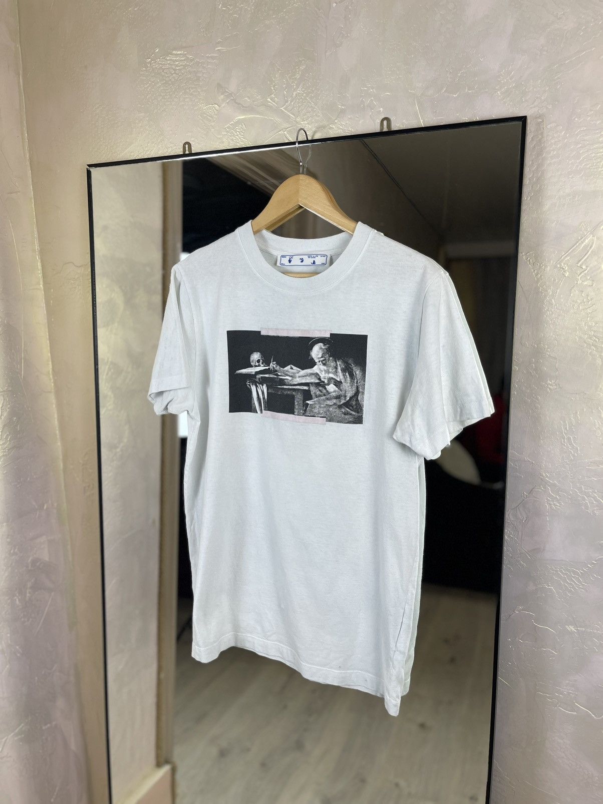 Off-White Off-White Caravaggio Saint Jerome Graphic Slim Tee White Size US M / EU 48-50 / 2 - 1 Thumbnail