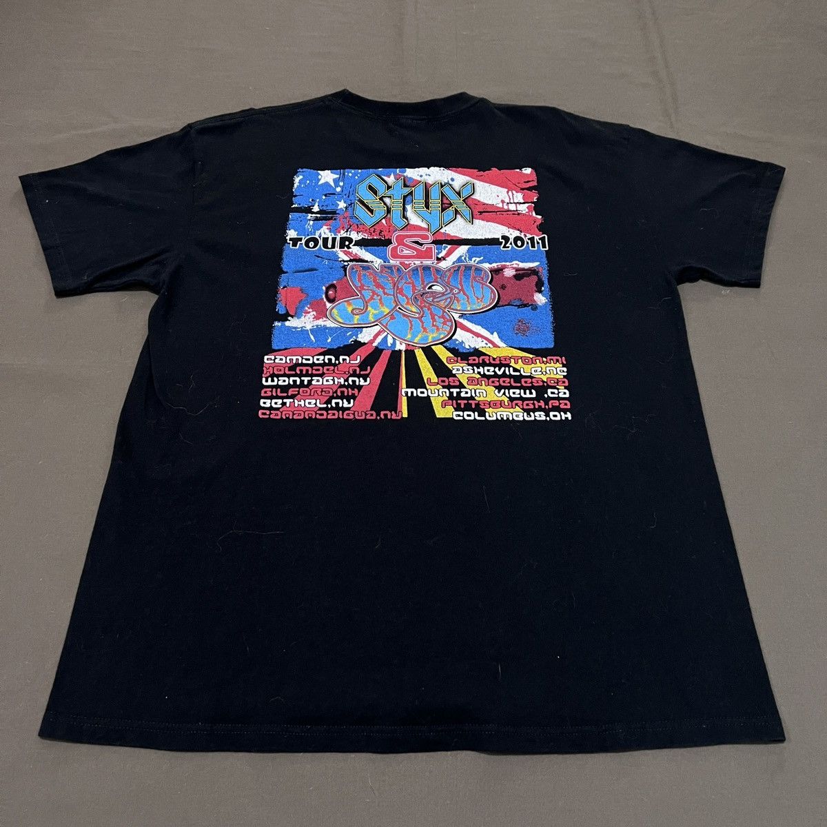 Band Tees × Vintage Vintage Y2K 2011 Yes Styx Tour Promo Tee Size US L / EU 52-54 / 3 - 7 Thumbnail