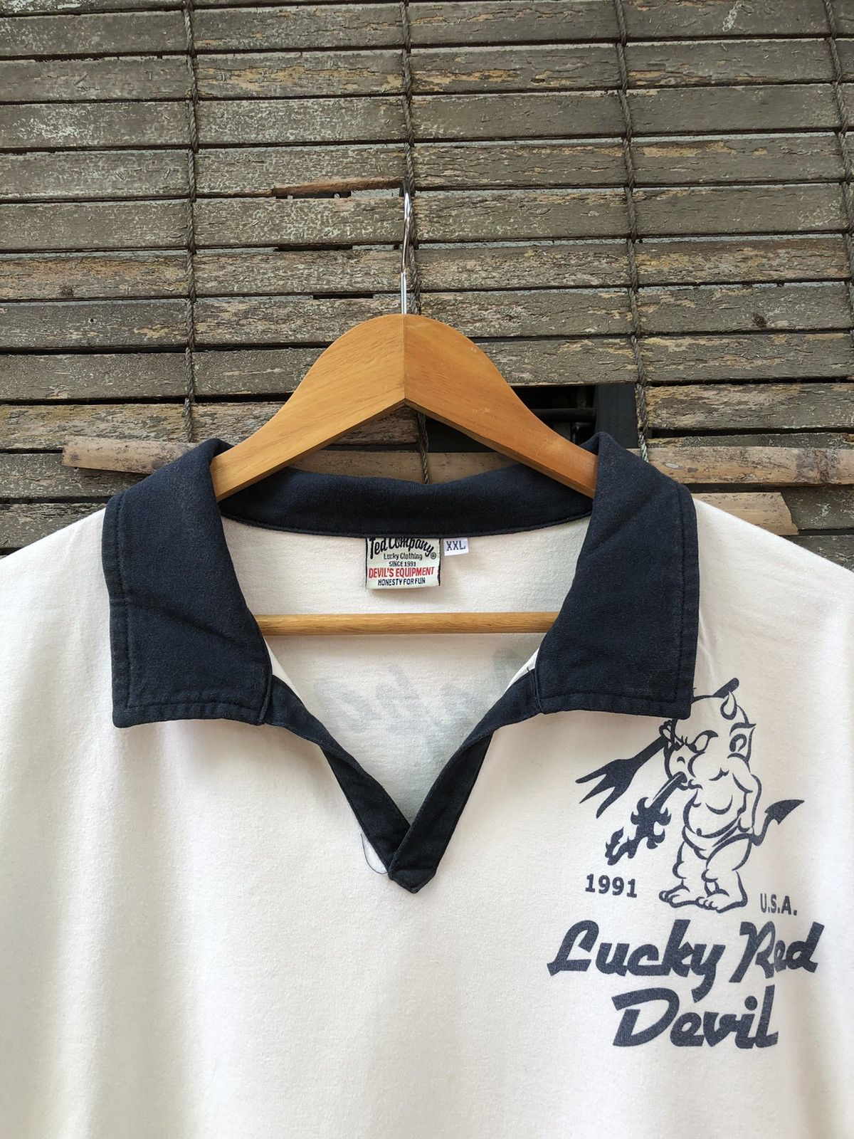 Japanese Brand Vintage Ted Company Lucky Red Devil Tedman Tee Size US L / EU 52-54 / 3 - 10 Thumbnail