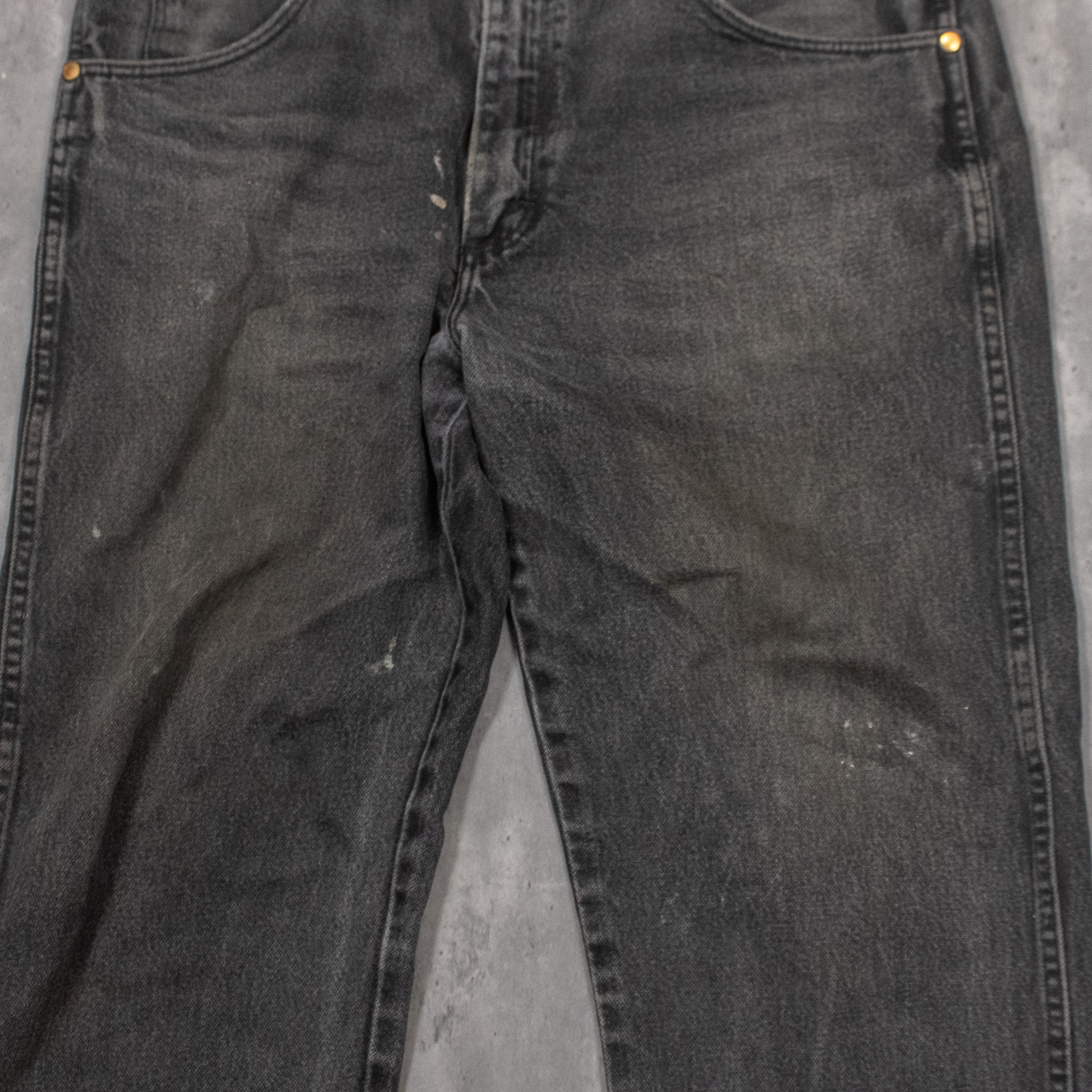 Wrangler Y2K 2000's's Faded Painted Baggy Cropped Denim Jean's Size US 36 / EU 52 - 7 Thumbnail