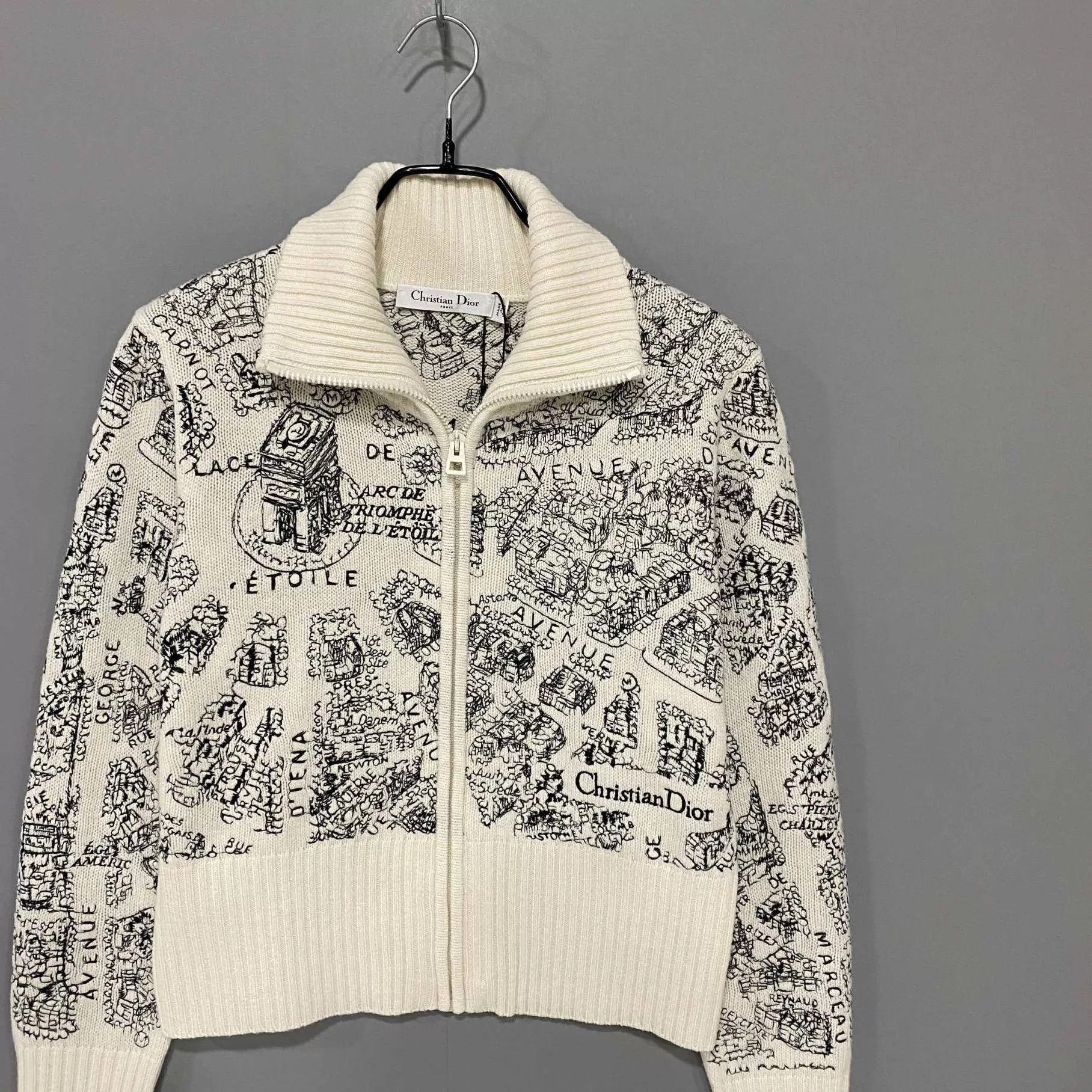 Dior Dior Embroidered Cashmere Zip Jacket 38 Mint Size S / US 4 / IT 40 - 2 Thumbnail
