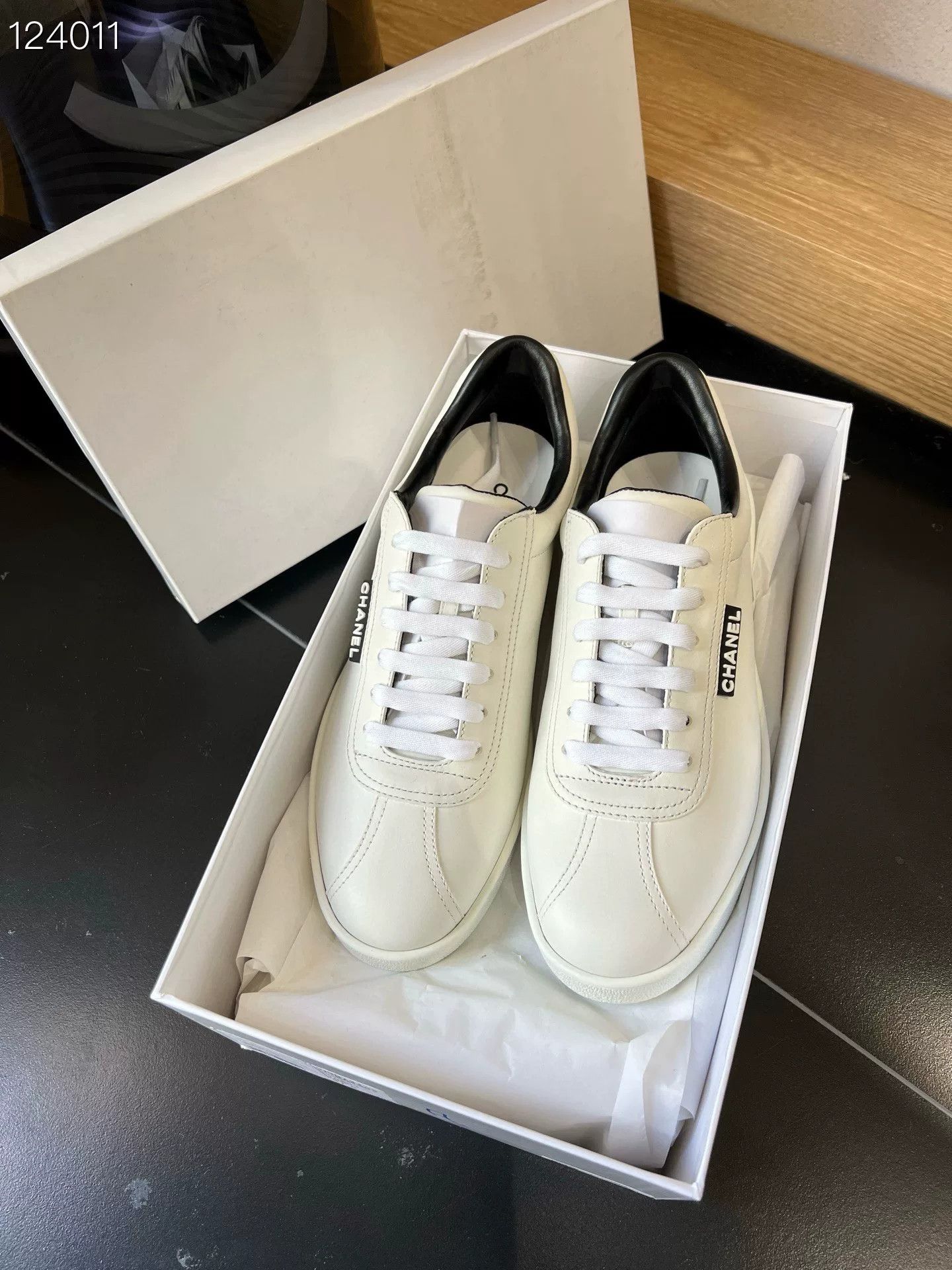 Chanel Chanel Staff White Sneakers Size US 6.5 / IT 36.5 - 1 Thumbnail