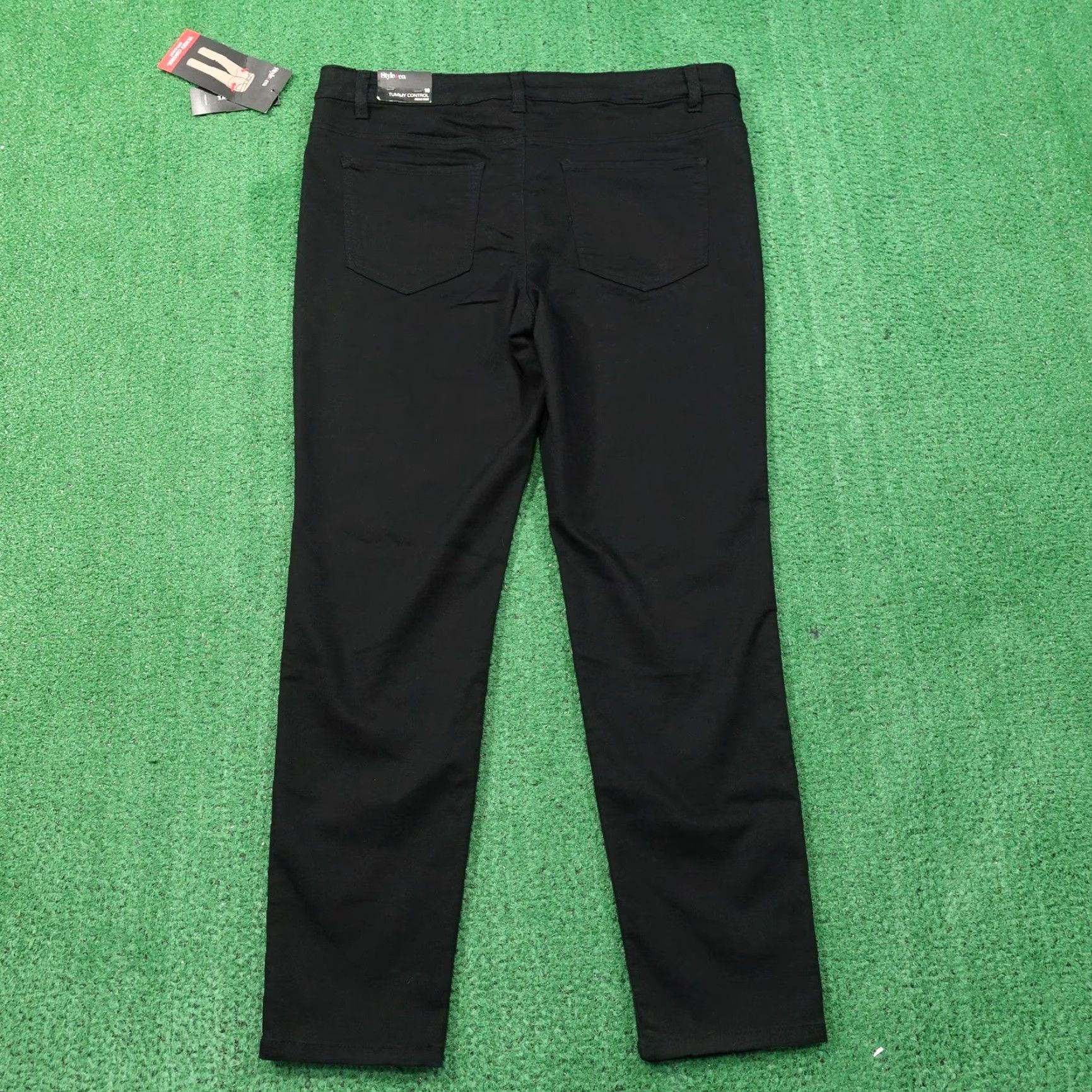 Vintage Style&co Pants Womens 10 Black Tummy Control Ankle Premium Stretch Slim Fit -O2 Size 32" / US 10 / IT 46 - 7 Thumbnail