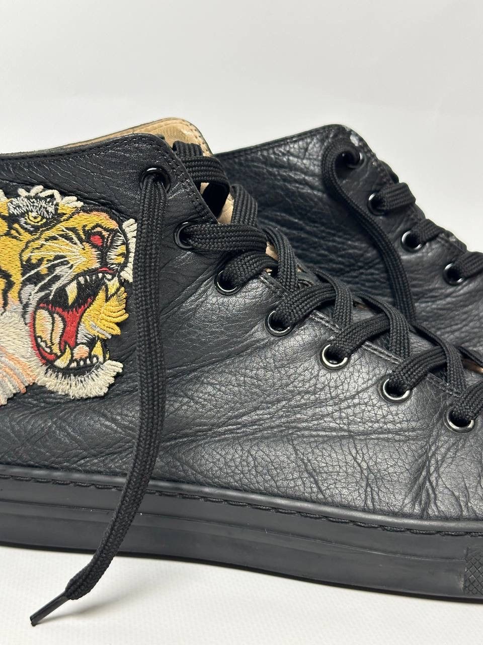 Gucci Gucci Tiger Head Leather High-Top Shoes Size US 8.5 / EU 41-42 - 3 Thumbnail