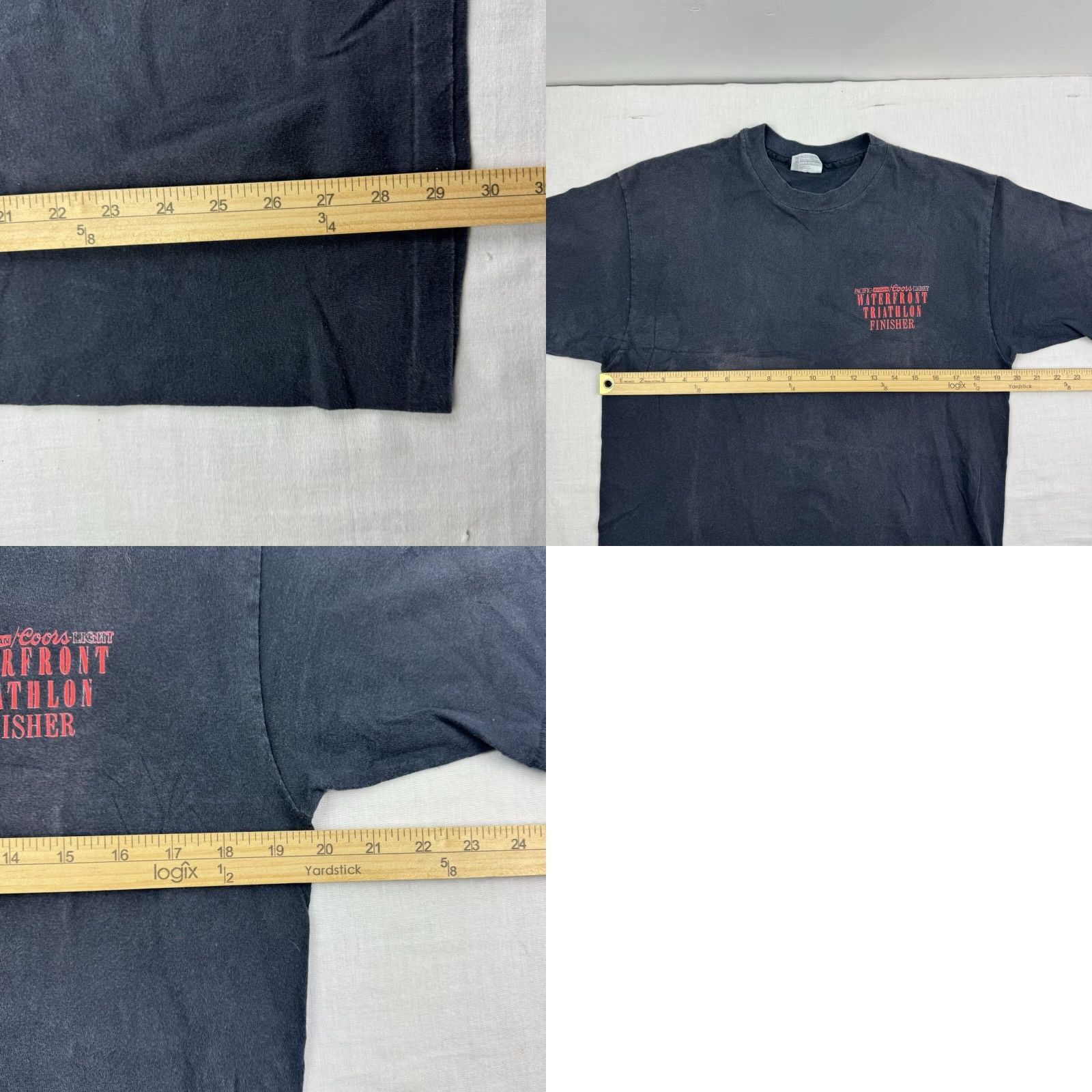 Hanes VINTAGE Hanes Black 90s Grunge Honolulu Triathlon T-Shirt Adult XL Mens Size US XL / EU 56 / 4 - 8 Thumbnail