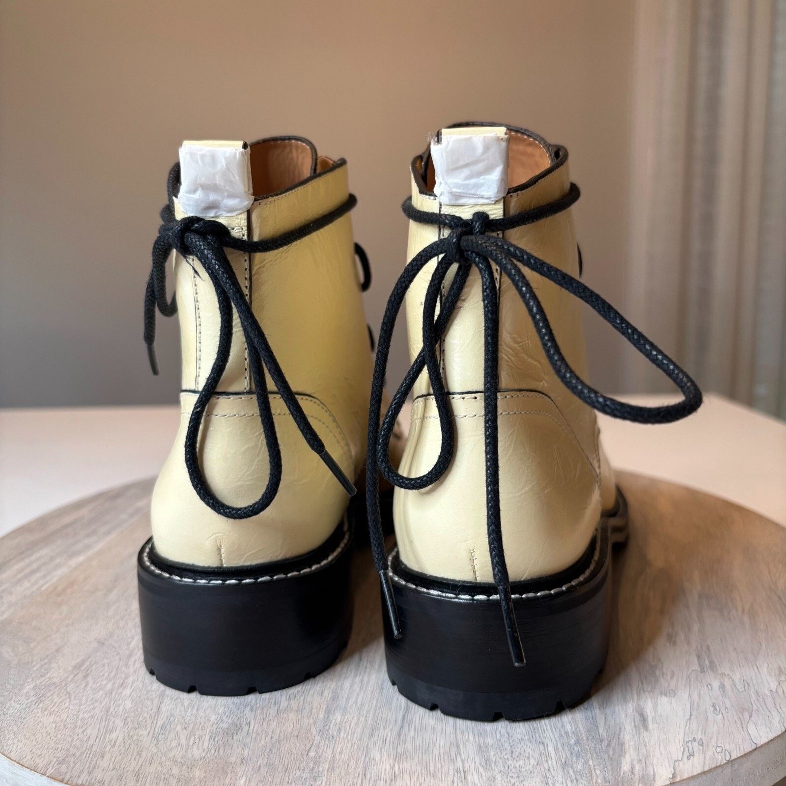Rag & Bone Rag & Bone Cannon Leather Combat Boots Antique White Size 10 Size US 10 / IT 40 - 7 Thumbnail