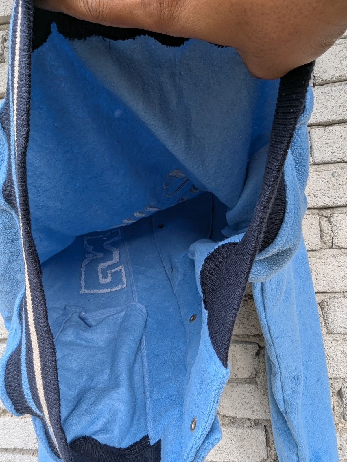 Other Bear Varsity Jacket Light Blue Fleece Letterman Style Size US M / EU 48-50 / 2 - 7 Thumbnail