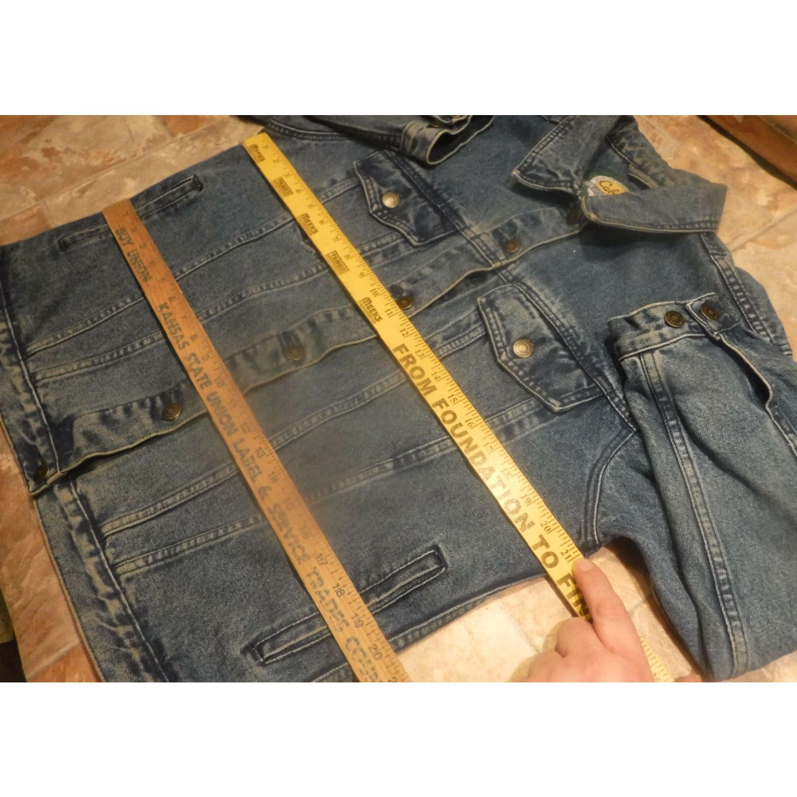 Vintage Vintage Cabela's Women's Small Blue Denim Trucker Jacket 4 Pocket 80s 90s Casual Women's Size 28" / US 6 / IT 42 - 6 Thumbnail
