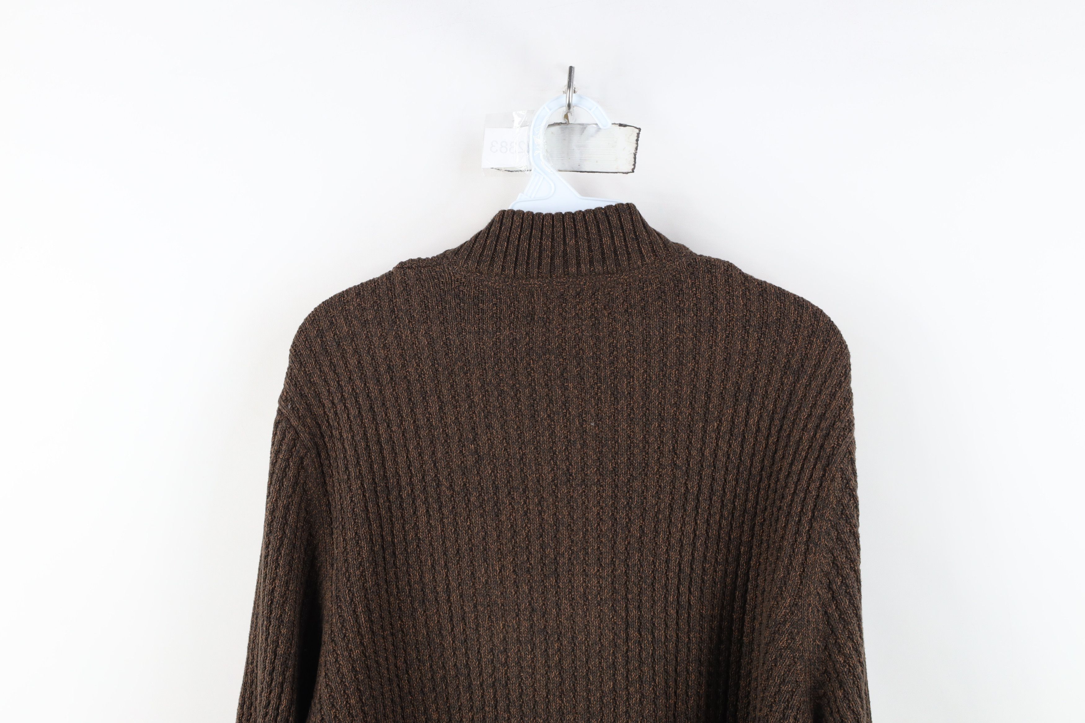 Eddie Bauer Vintage Eddie Bauer Cotton Ribbed Knit Henley Sweater Brown Size US L / EU 52-54 / 3 - 11 Thumbnail