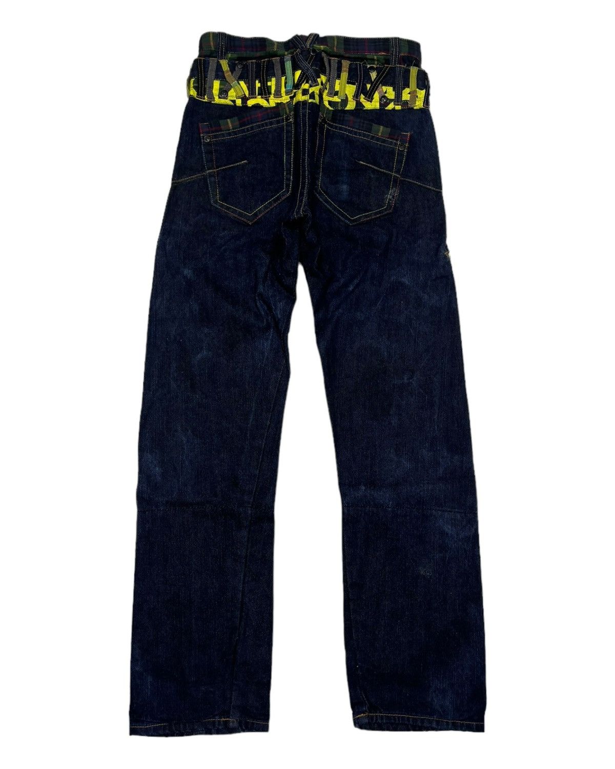If Six Was Nine DOUBLE WAIST🔥SORRIDERE FADED BLUE JEANS DISTRESS DENIM Size US 27 - 8 Thumbnail
