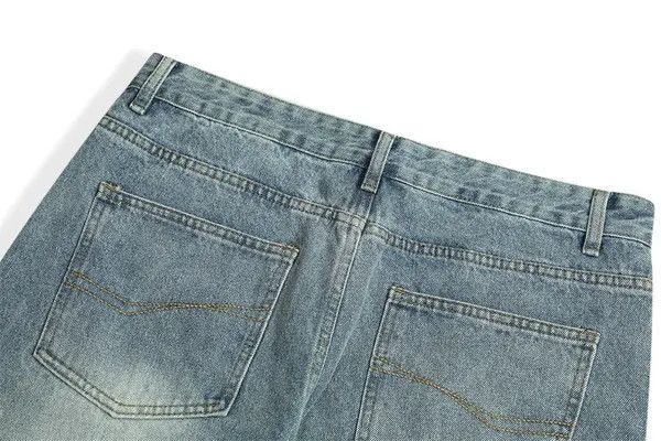 Japanese Brand Asa Washed loose straight-leg casual versatile simple jeans Size US 32 / EU 48 - 5 Thumbnail