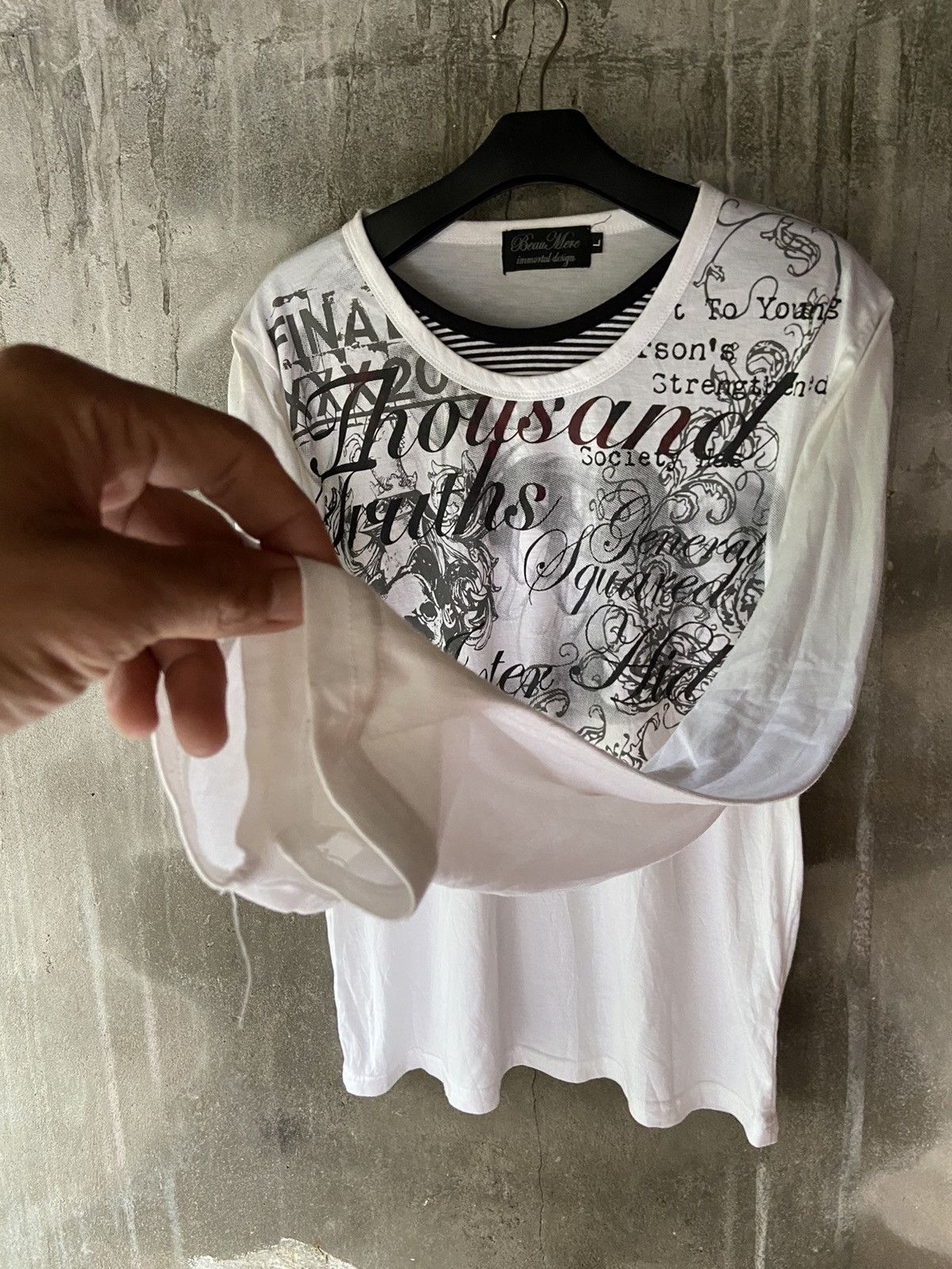 Japanese Brand BEAUMERE SKULL THOUSAND TRUTHS LONG SLEEVE Size US L / EU 52-54 / 3 - 6 Thumbnail