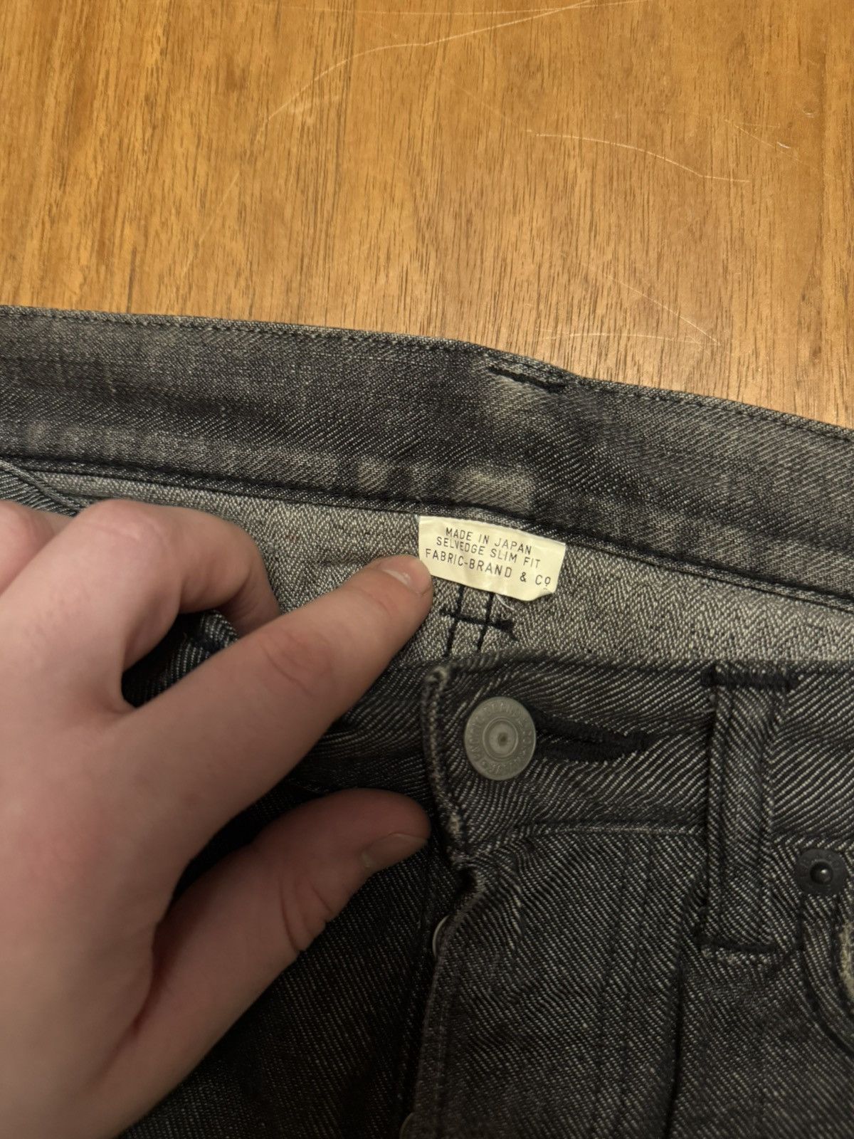 Fabric Brand & Co. Fabric brand and Co. Gray/black light wash salvage denim. Size US 29 - 9 Thumbnail